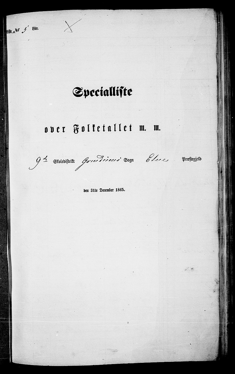 RA, Folketelling 1865 for 1211P Etne prestegjeld, 1865, s. 54