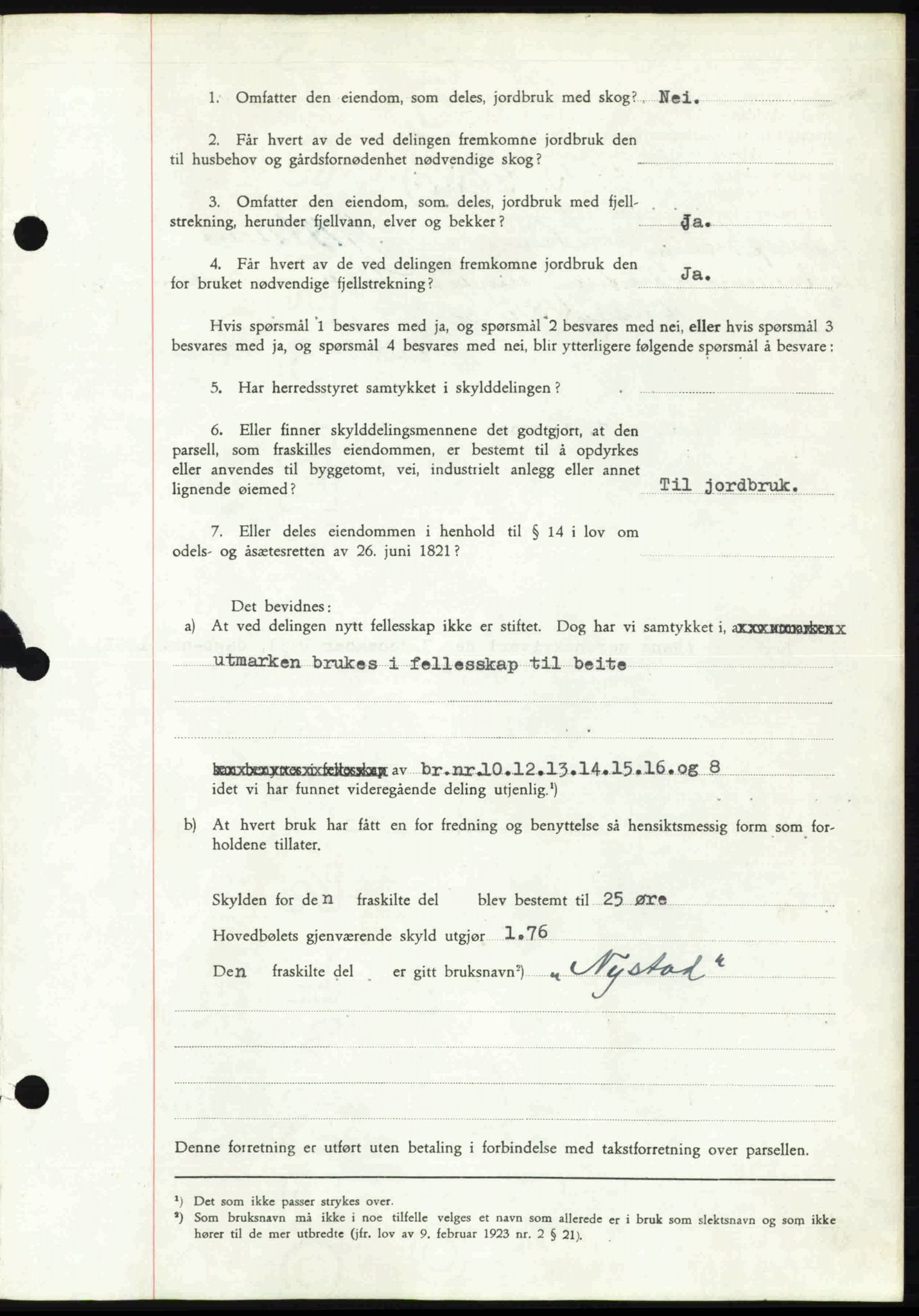 Rana sorenskriveri , SAT/A-1108/1/2/2C: Pantebok nr. A 6, 1939-1940, Dagboknr: 1863/1939