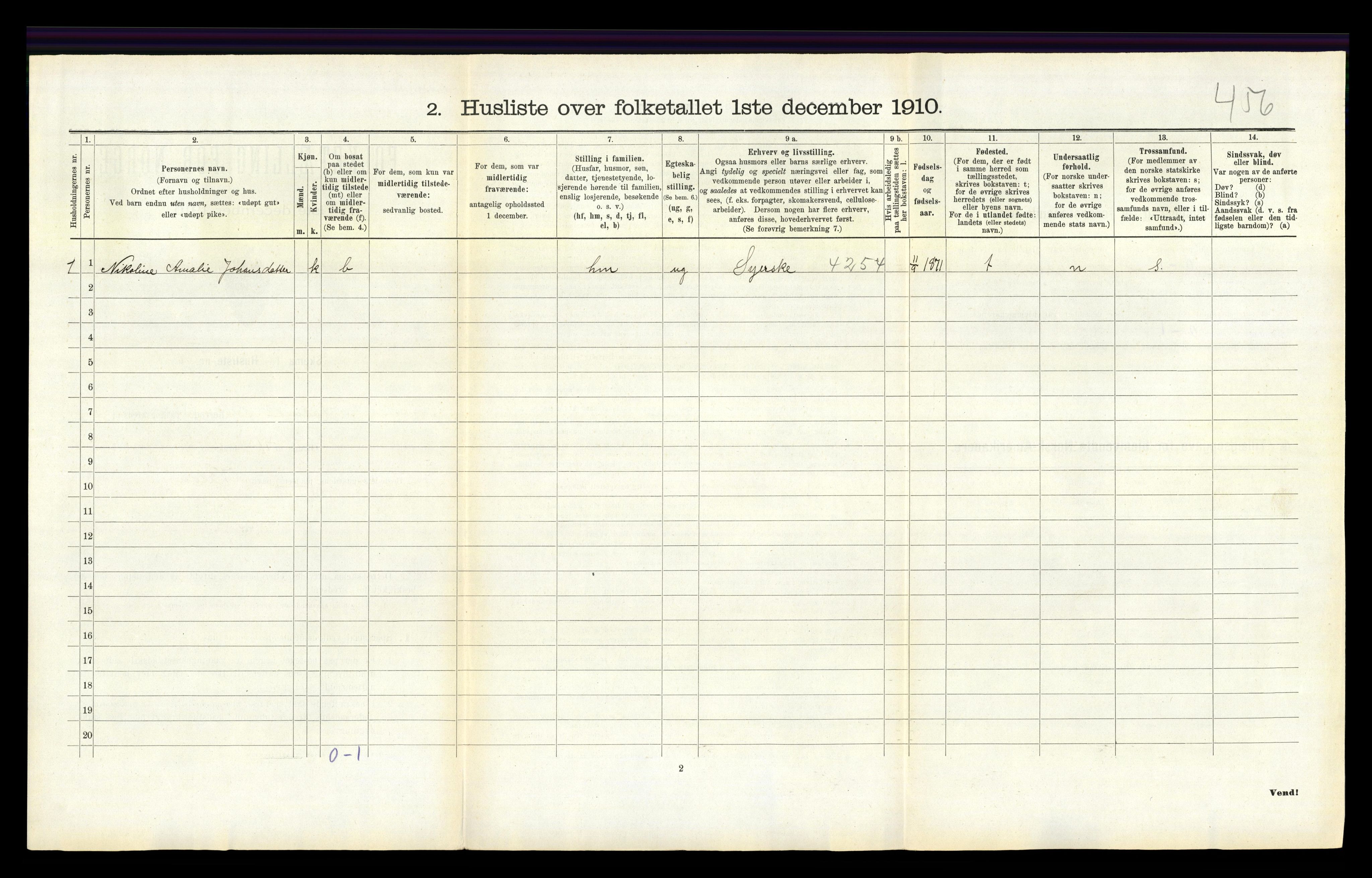 RA, Folketelling 1910 for 1020 Holum herred, 1910, s. 273