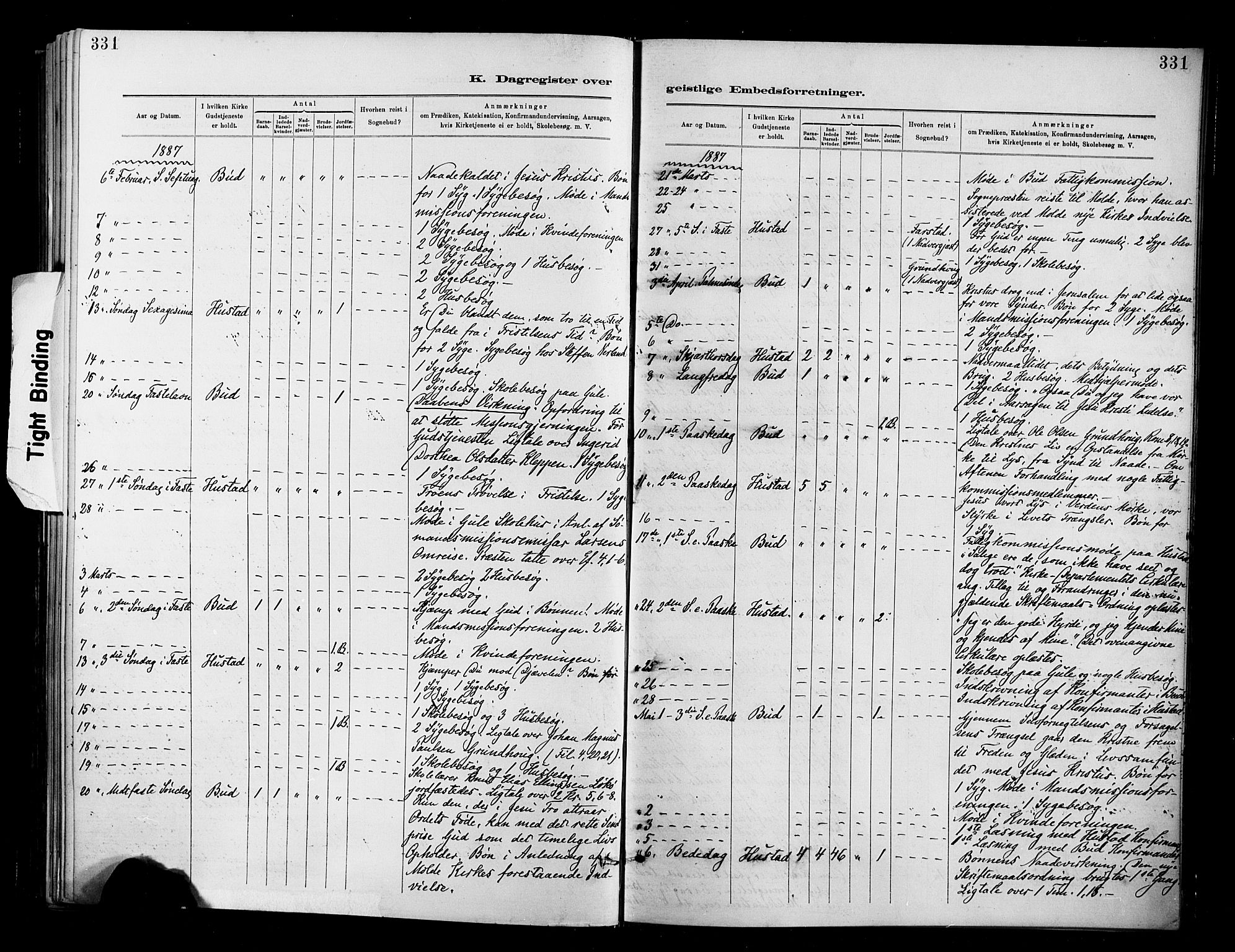 Ministerialprotokoller, klokkerbøker og fødselsregistre - Møre og Romsdal, AV/SAT-A-1454/566/L0769: Ministerialbok nr. 566A08, 1881-1903, s. 331