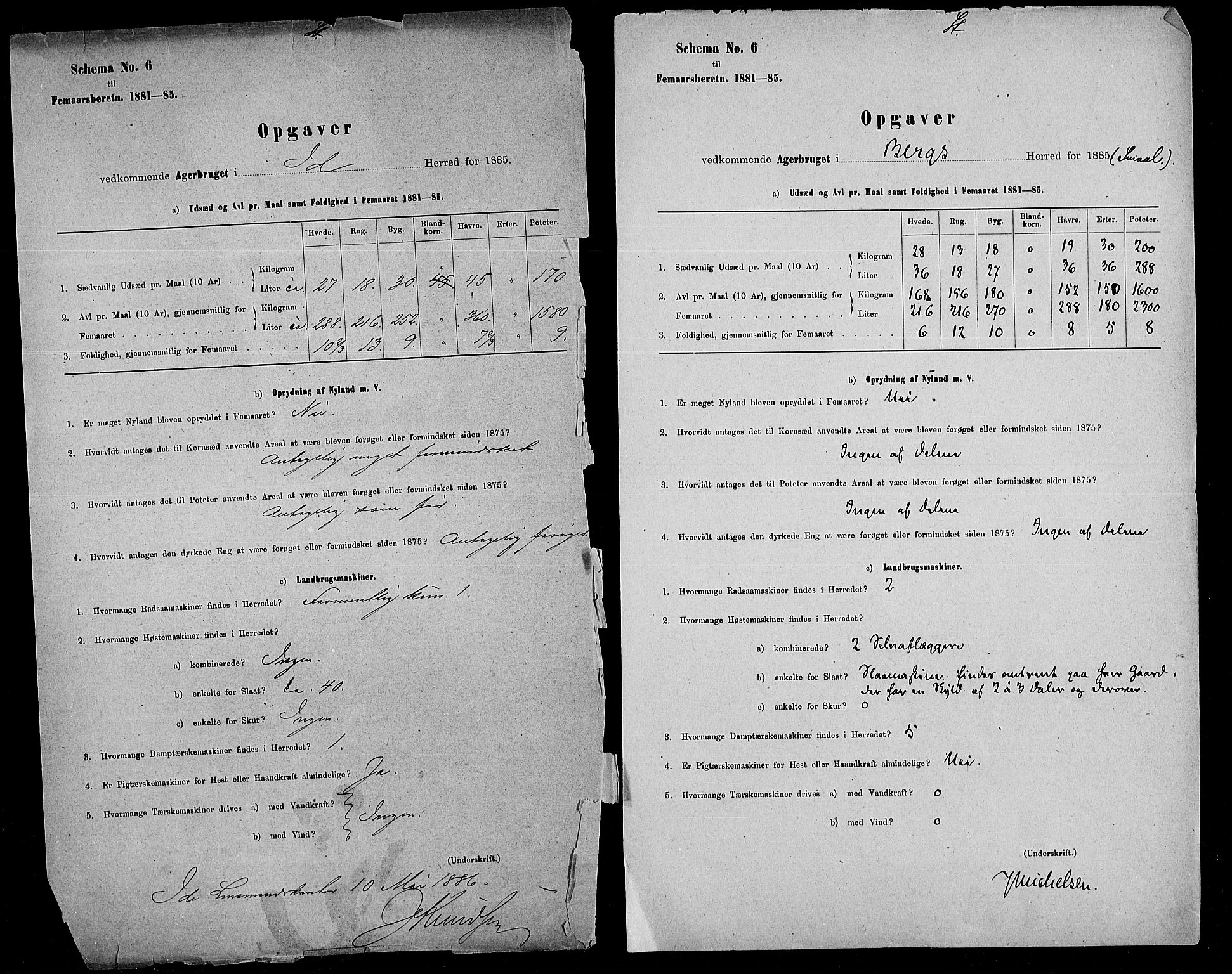 Statistisk sentralbyrå, Næringsøkonomiske emner, Generelt - Amtmennenes femårsberetninger, RA/S-2233/F/Fa/L0059: --, 1876-1885, s. 476