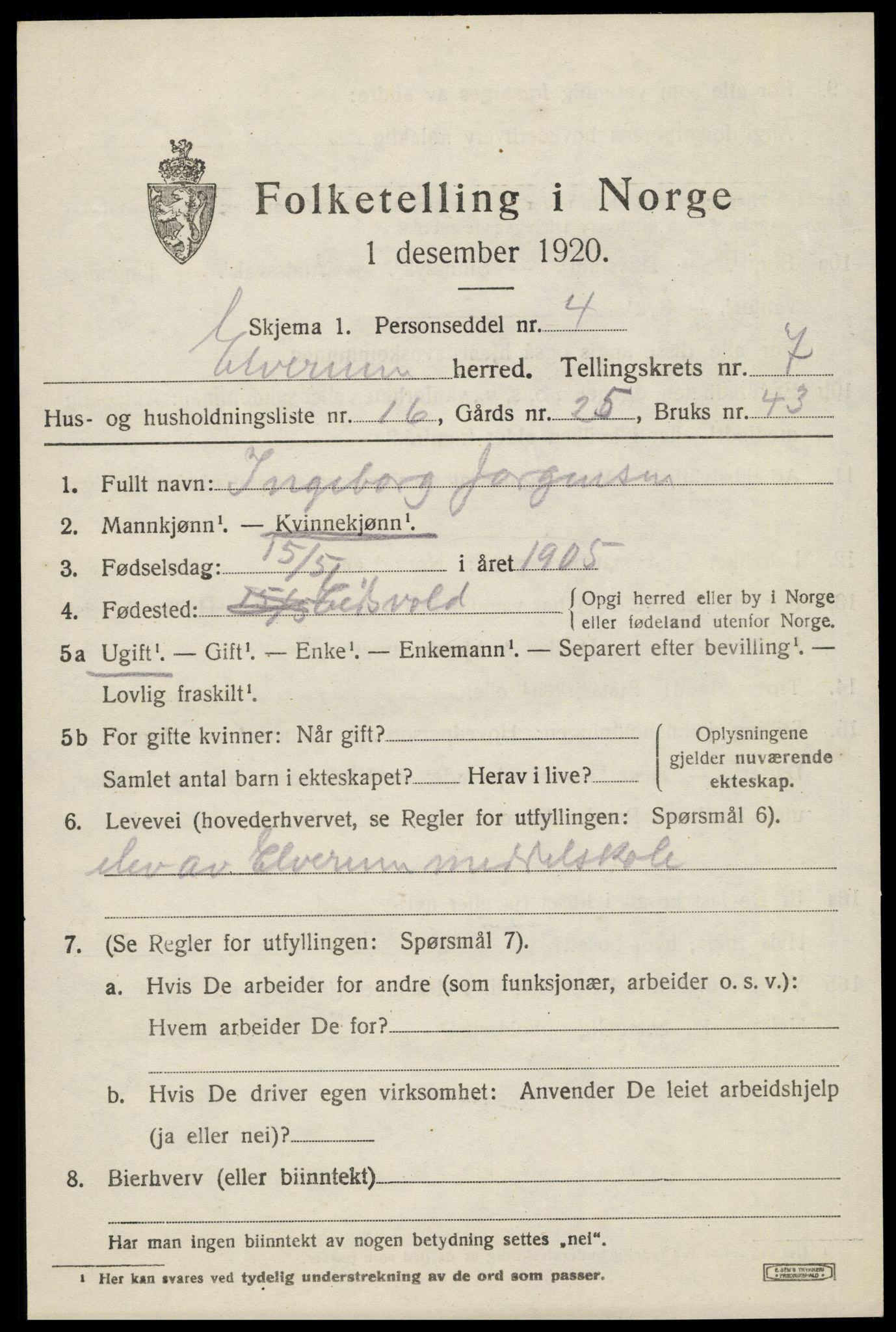 SAH, Folketelling 1920 for 0427 Elverum herred, 1920, s. 11126
