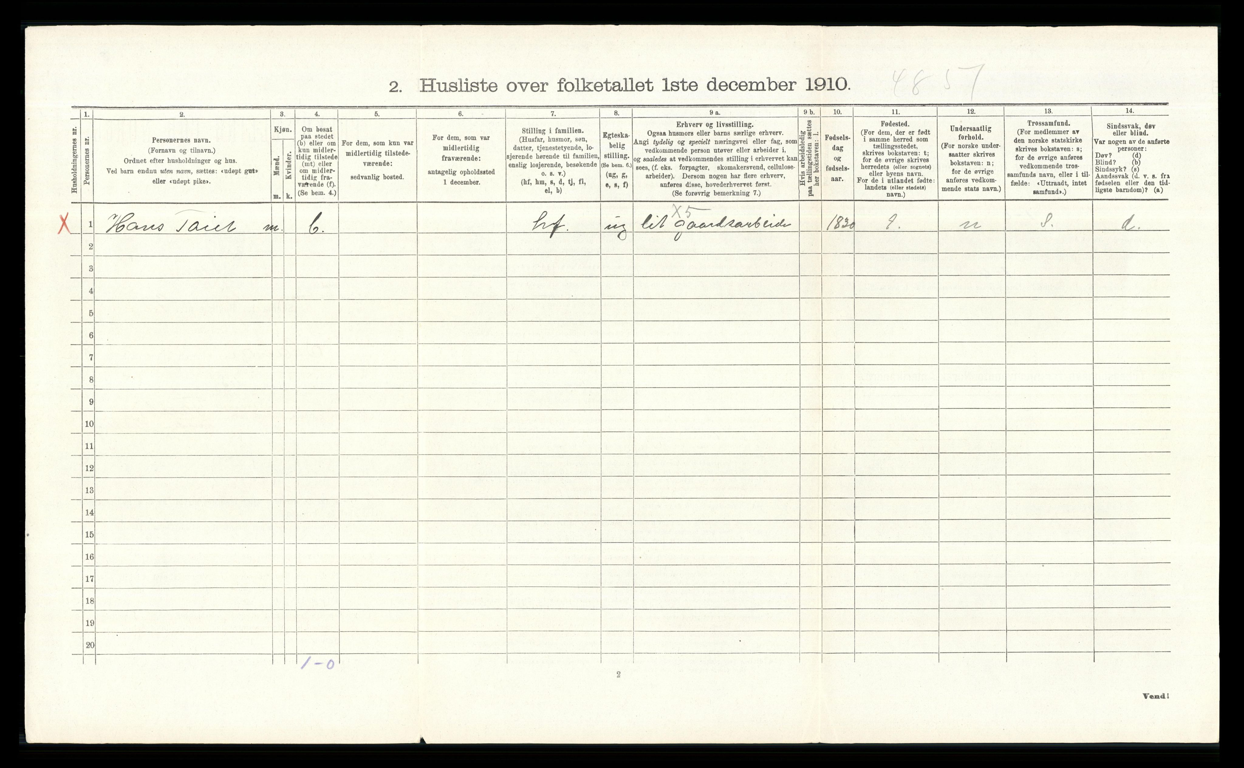 RA, Folketelling 1910 for 0417 Stange herred, 1910, s. 1685