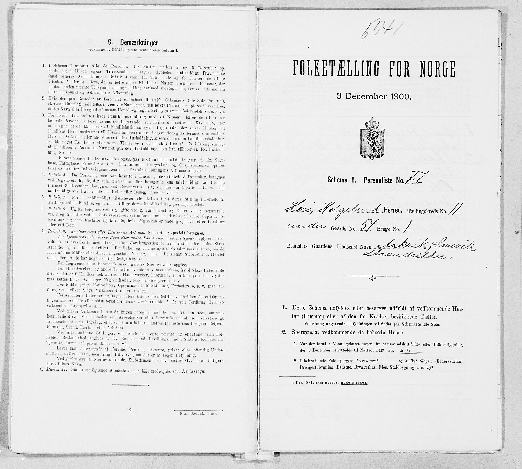 SAT, Folketelling 1900 for 1818 Herøy herred, 1900, s. 1223