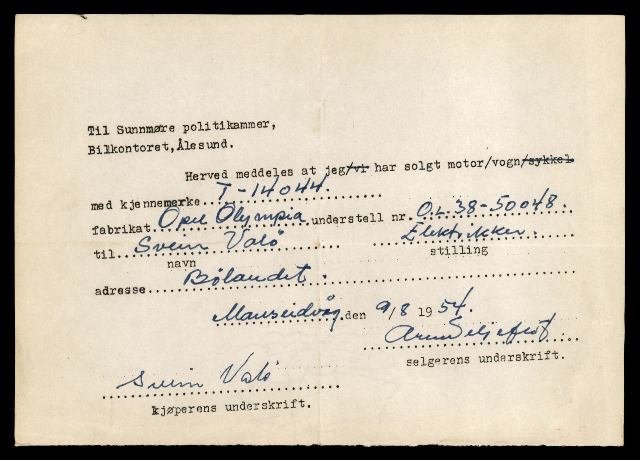 Møre og Romsdal vegkontor - Ålesund trafikkstasjon, AV/SAT-A-4099/F/Fe/L0042: Registreringskort for kjøretøy T 13906 - T 14079, 1927-1998, s. 2319