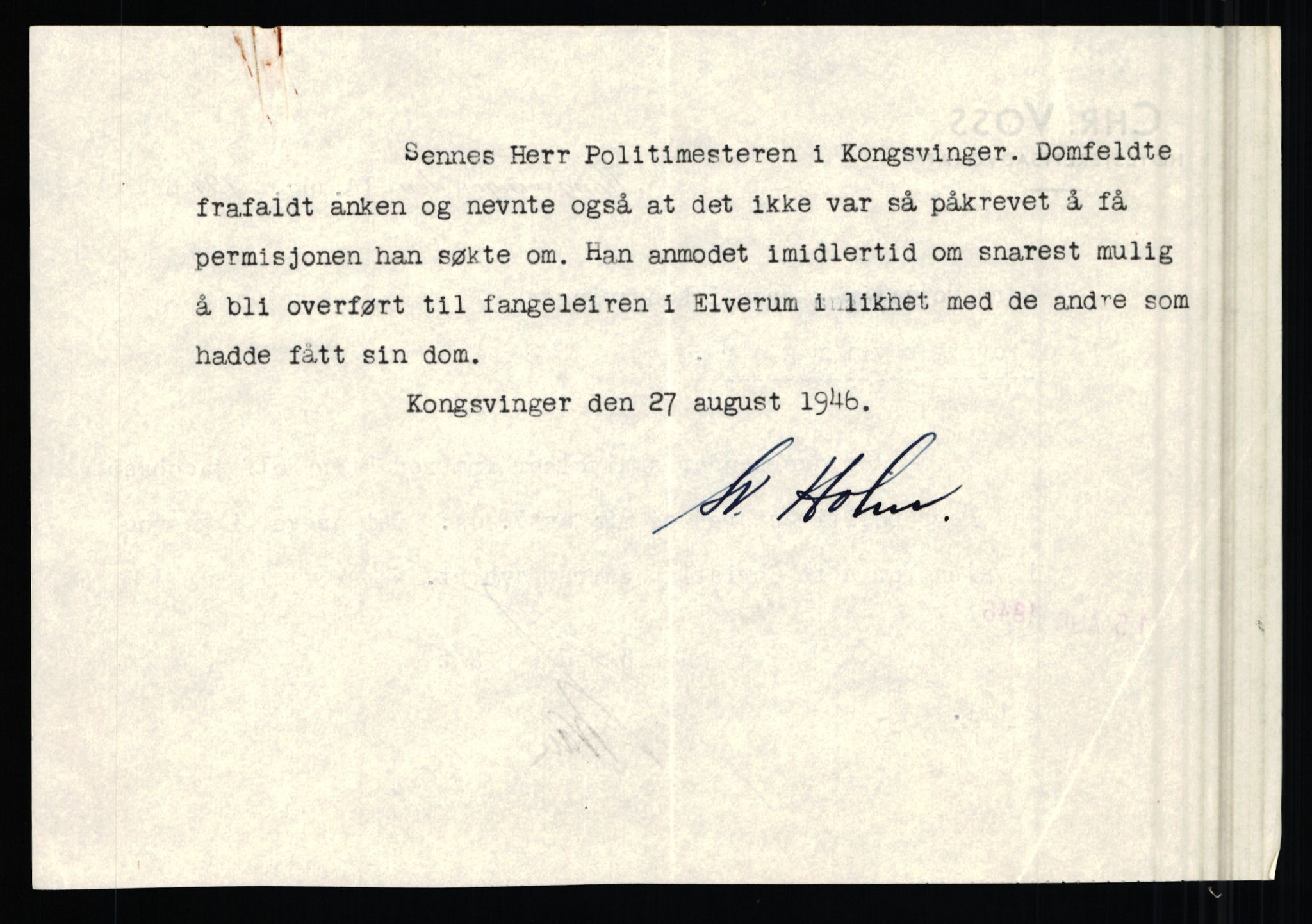 Landssvikarkivet, Kongsvinger politikammer, RA/S-3138-08/Da/L0055/0797: Saker / Anr. 555/45, 1945-1946, s. 130
