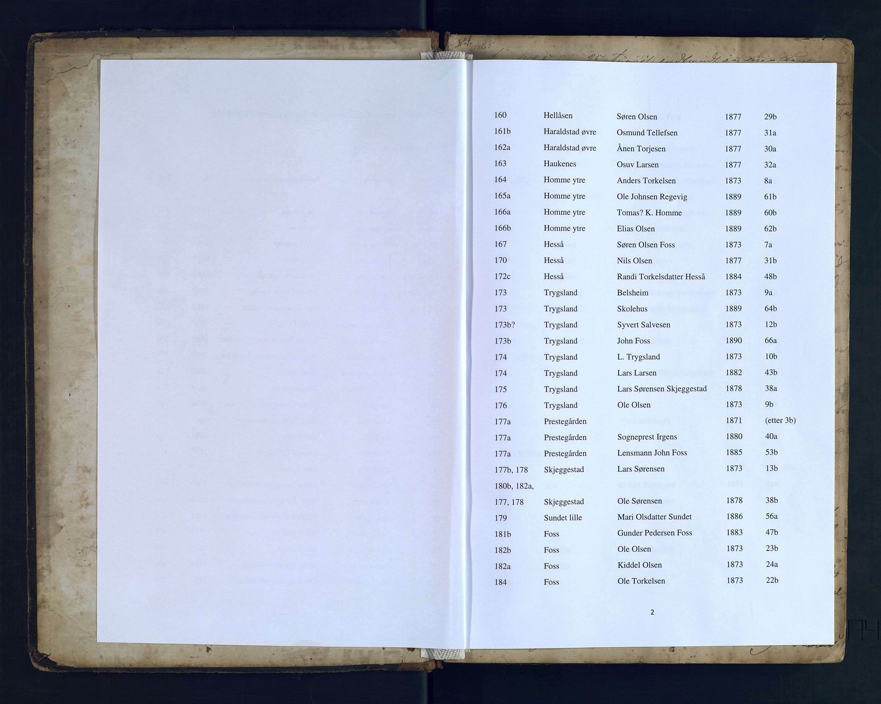 Norges Brannkasse Bjelland, AV/SAK-2241-0006/F/Fa/L0001A: Branntakstprotokoll med gårdsnavnregister, 1865-1920