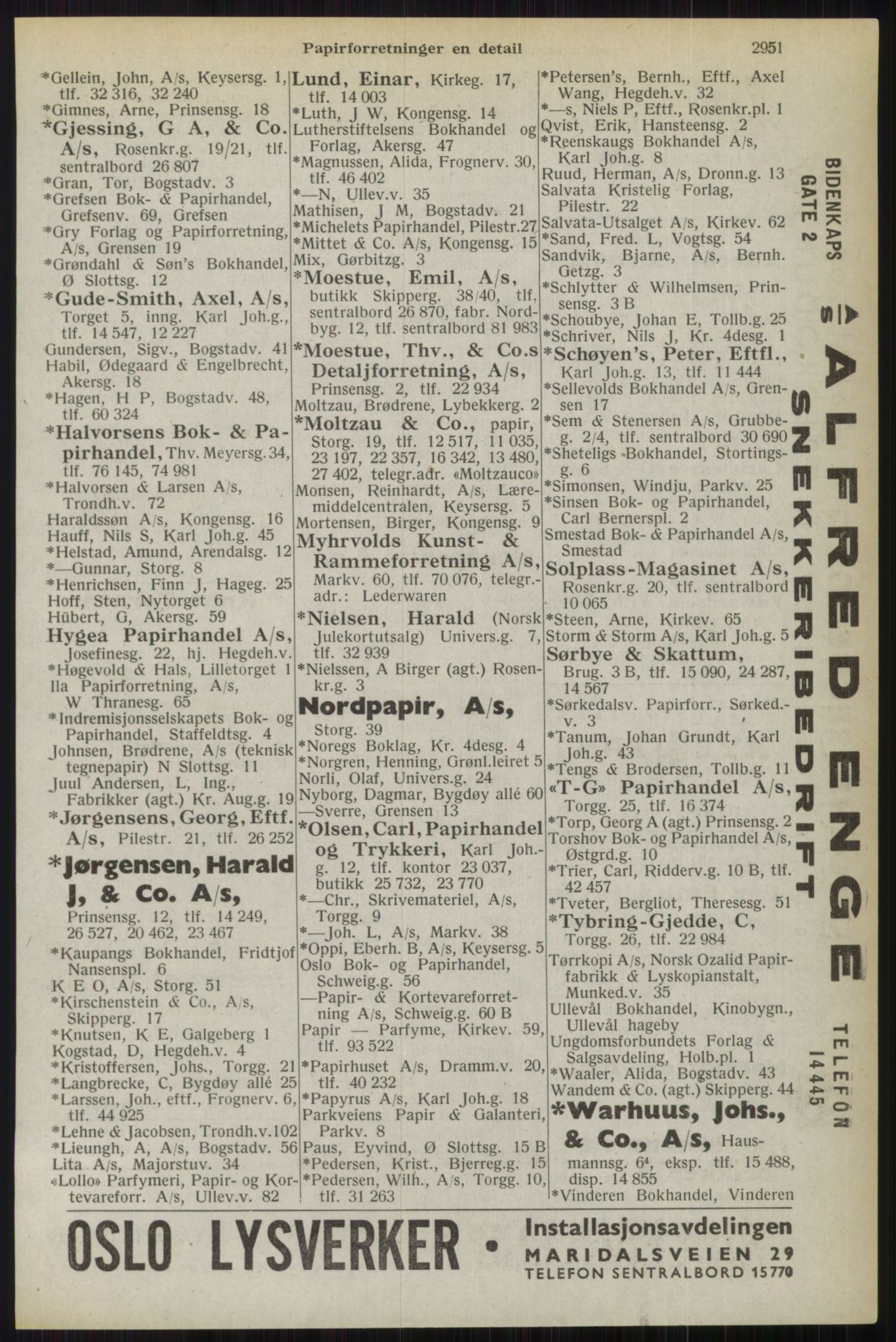 Kristiania/Oslo adressebok, PUBL/-, 1944, s. 2951