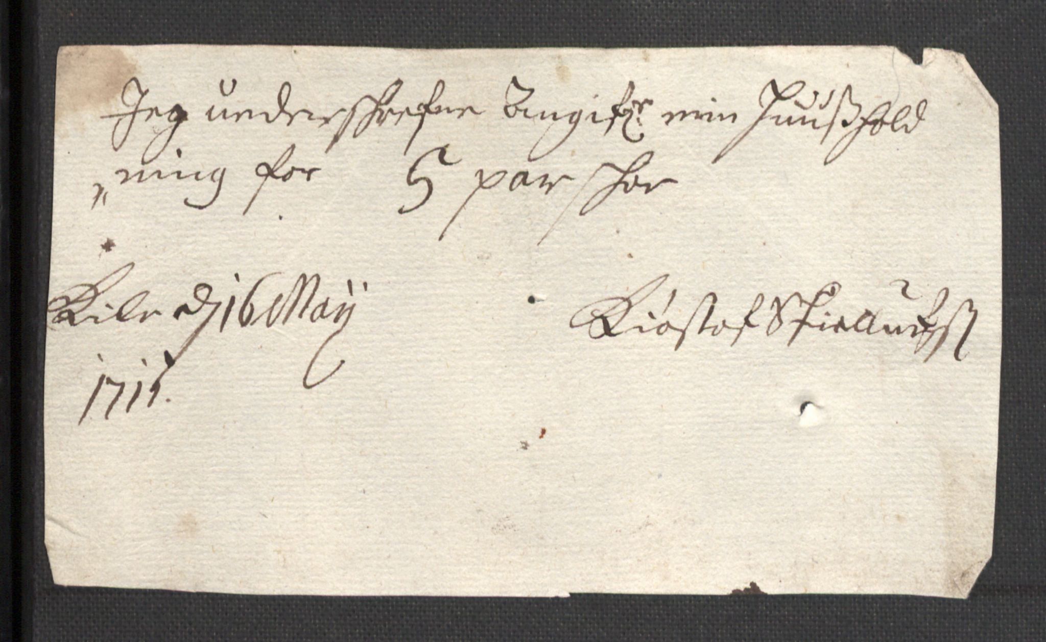 Rentekammeret inntil 1814, Reviderte regnskaper, Fogderegnskap, AV/RA-EA-4092/R36/L2121: Fogderegnskap Øvre og Nedre Telemark og Bamble, 1711, s. 285