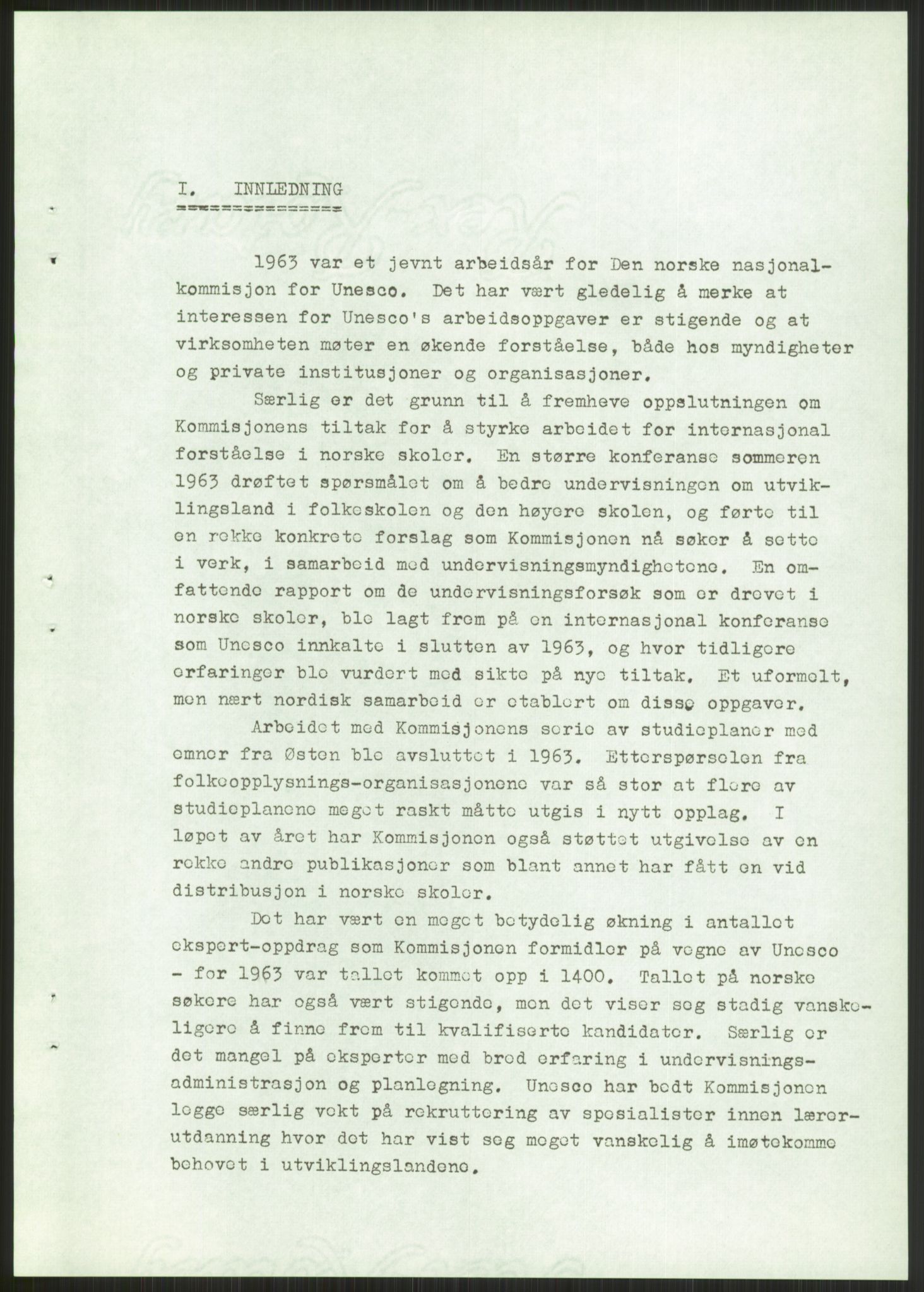 Den norske nasjonalkommisjonen for UNESCO, AV/RA-S-1730/A/Ad/L0001: --, 1953-1981