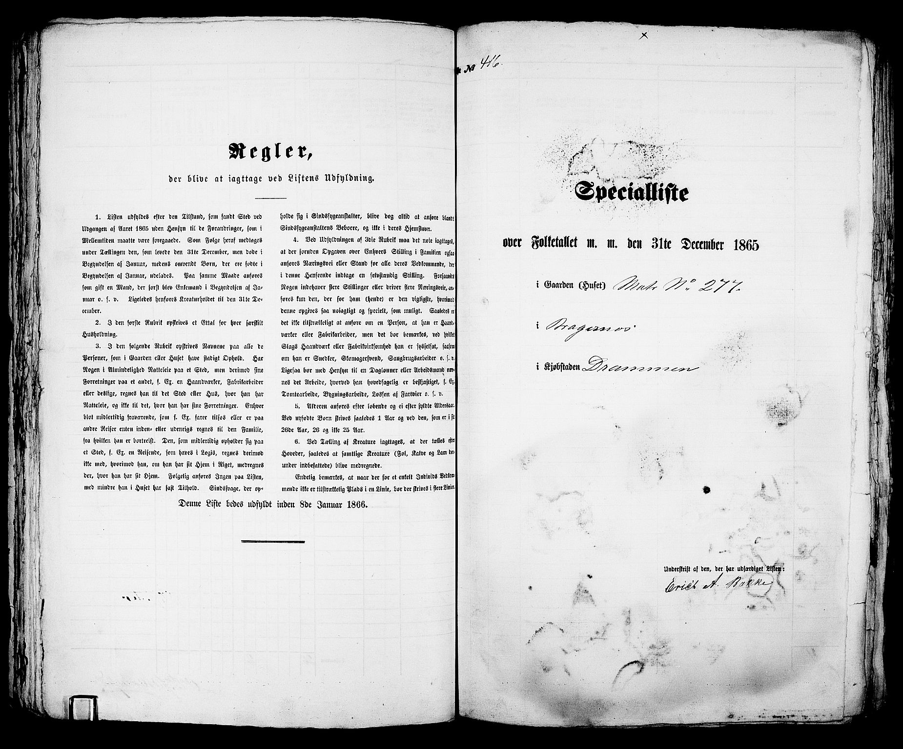 RA, Folketelling 1865 for 0602aB Bragernes prestegjeld i Drammen kjøpstad, 1865, s. 877