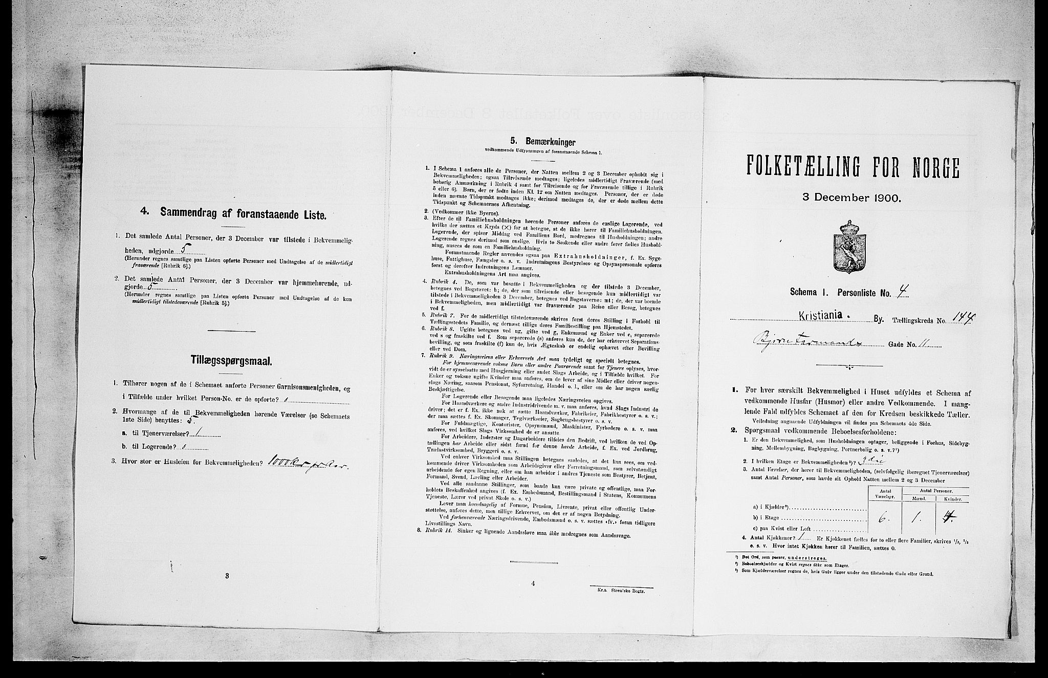 SAO, Folketelling 1900 for 0301 Kristiania kjøpstad, 1900, s. 6214