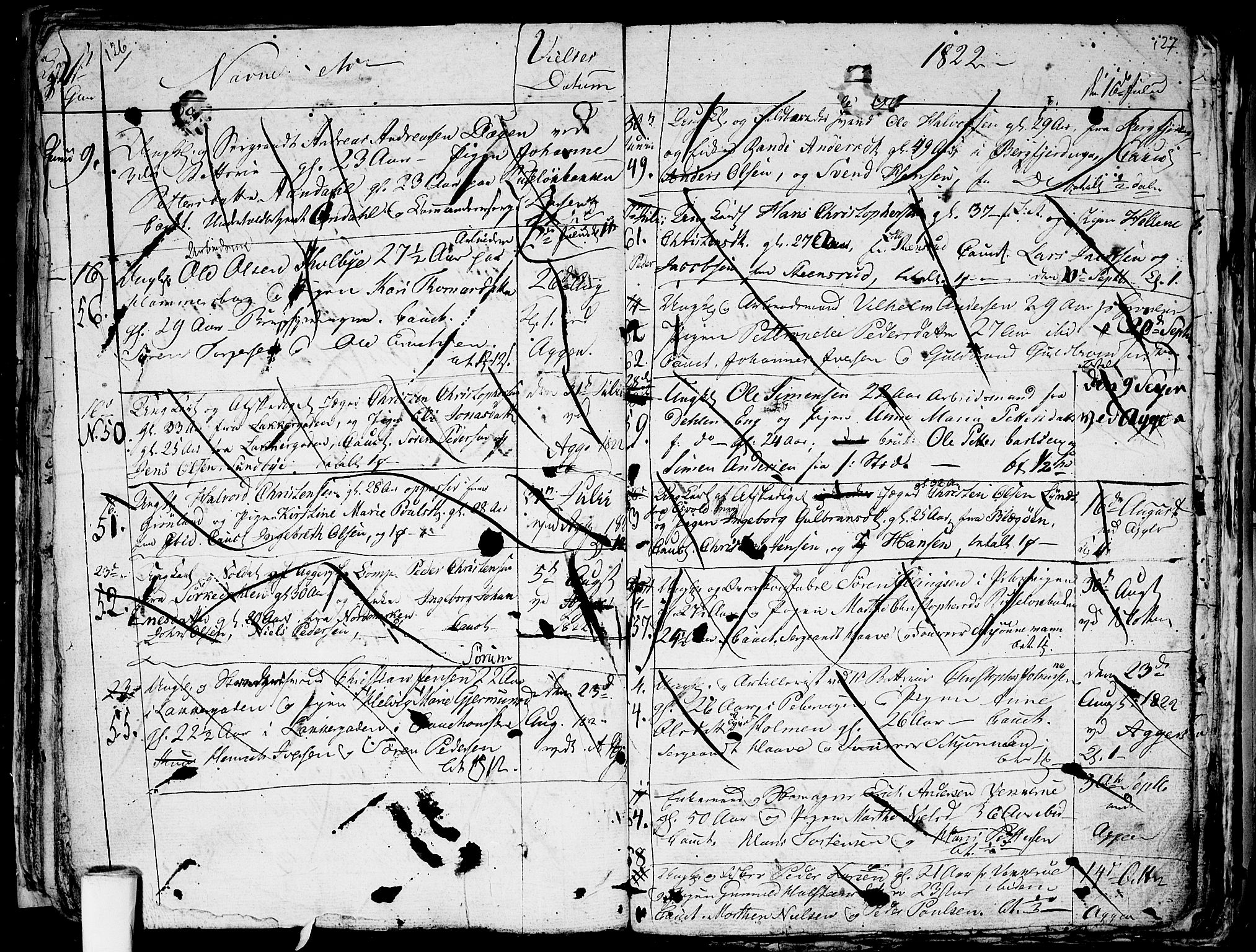 Aker prestekontor kirkebøker, AV/SAO-A-10861/G/L0001: Klokkerbok nr. 1, 1796-1826, s. 126-127