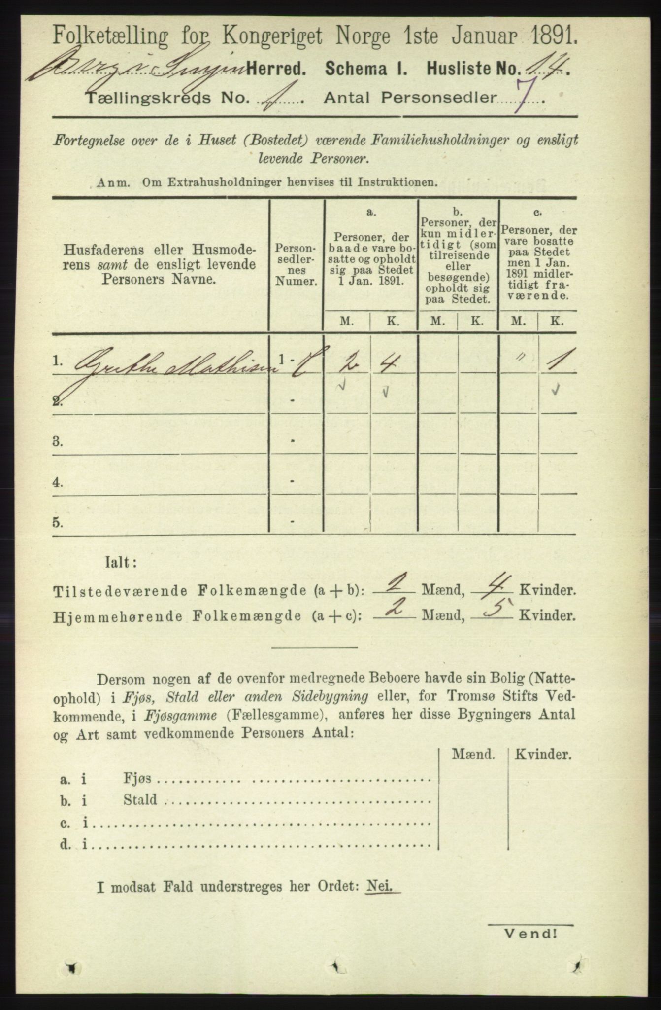 RA, Folketelling 1891 for 1929 Berg herred, 1891, s. 27