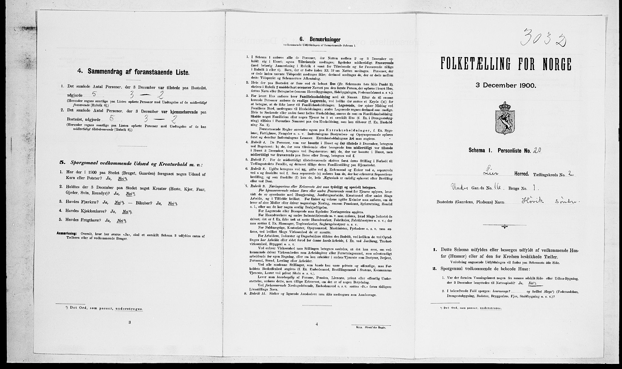 RA, Folketelling 1900 for 0626 Lier herred, 1900, s. 404