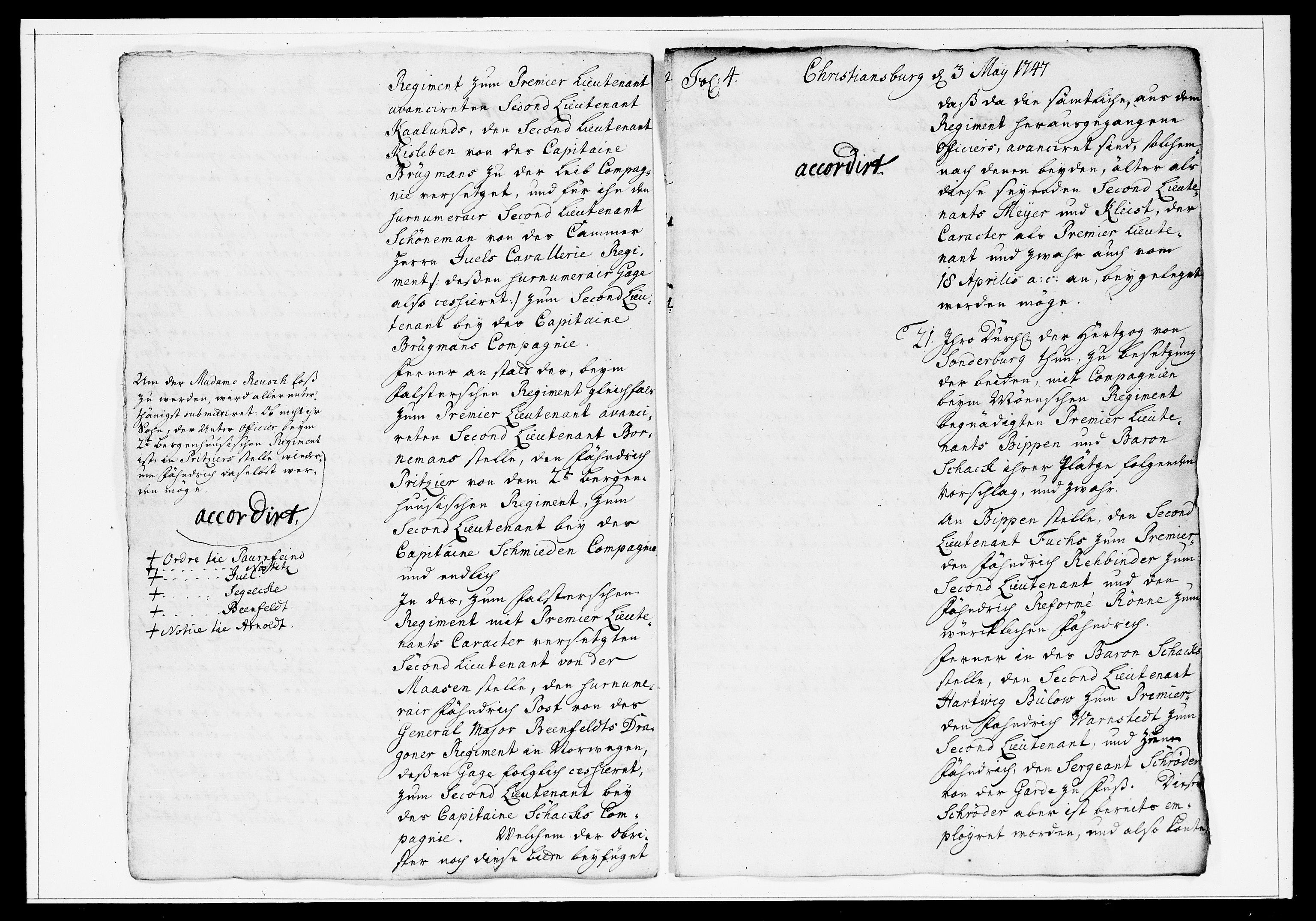 Krigskollegiet, Krigskancelliet, DRA/A-0006/-/1199-1204: Refererede sager, 1747, s. 145