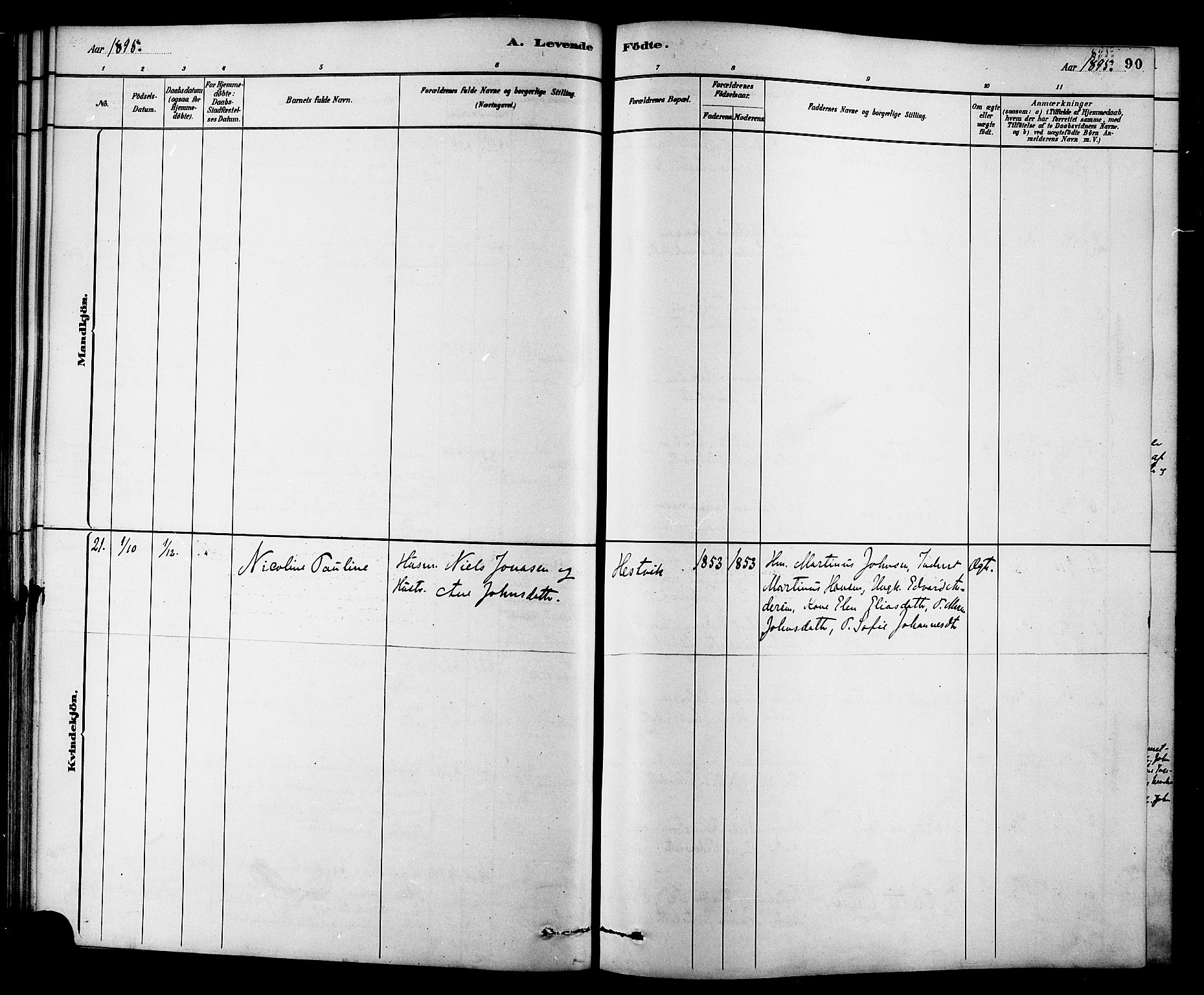 Ministerialprotokoller, klokkerbøker og fødselsregistre - Møre og Romsdal, AV/SAT-A-1454/577/L0896: Ministerialbok nr. 577A03, 1880-1898, s. 90