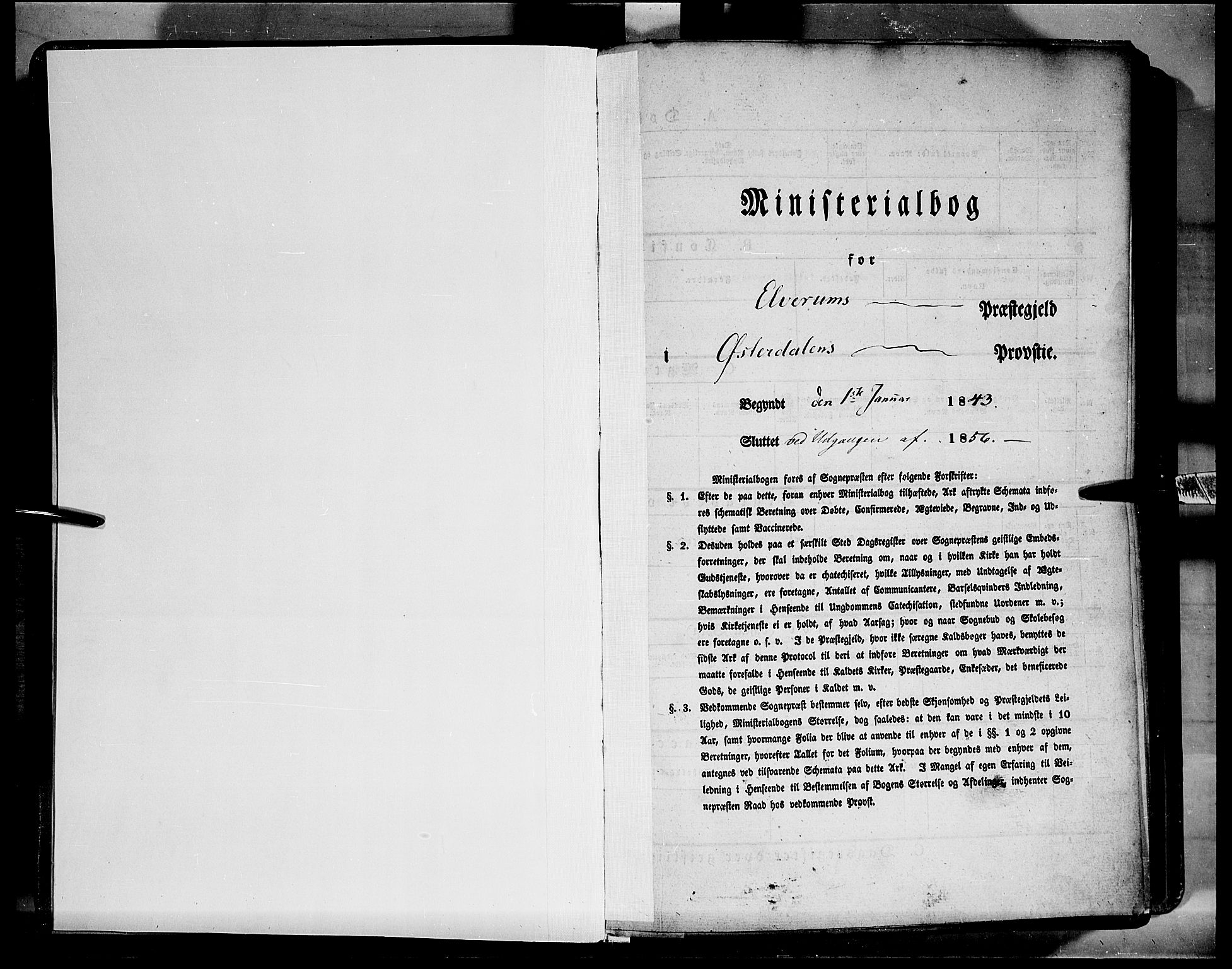 Elverum prestekontor, SAH/PREST-044/H/Ha/Haa/L0009: Ministerialbok nr. 9, 1843-1856