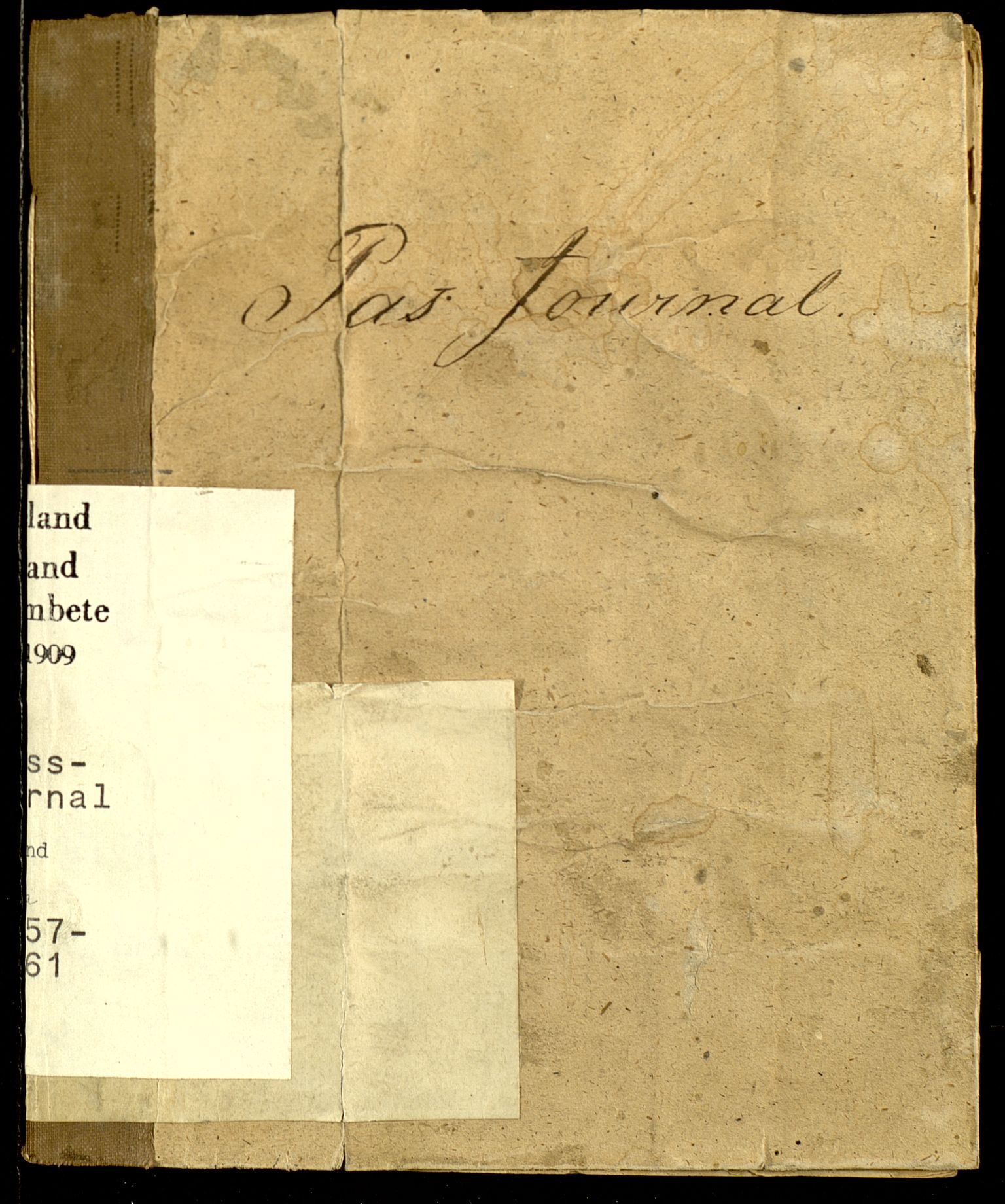 Hadeland og Land fogderi, SAH/FOGDO-006/L/La/L0001: Passprotokoll, 1857-1861