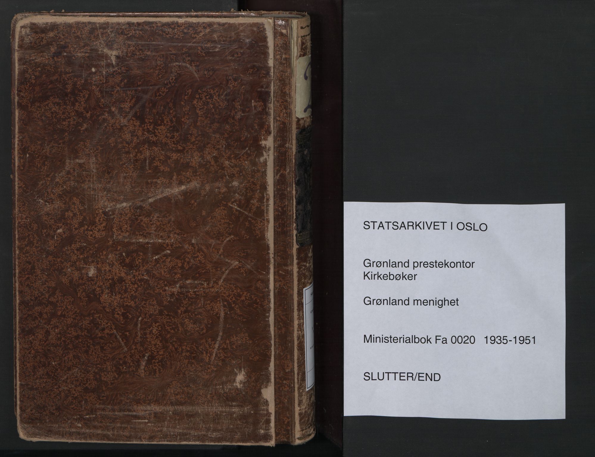 Grønland prestekontor Kirkebøker, SAO/A-10848/F/Fa/L0020: Ministerialbok nr. 20, 1935-1946