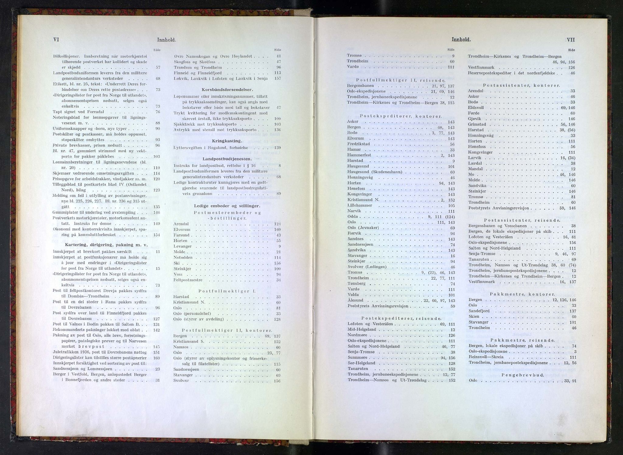 Norges Postmuseums bibliotek, NOPO/-/-/-: Sirkulærer fra Poststyret, 1936