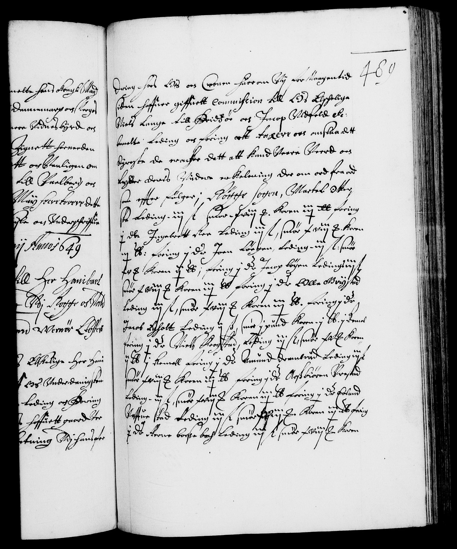 Danske Kanselli 1572-1799, AV/RA-EA-3023/F/Fc/Fca/Fcaa/L0007: Norske registre (mikrofilm), 1648-1650, s. 489a