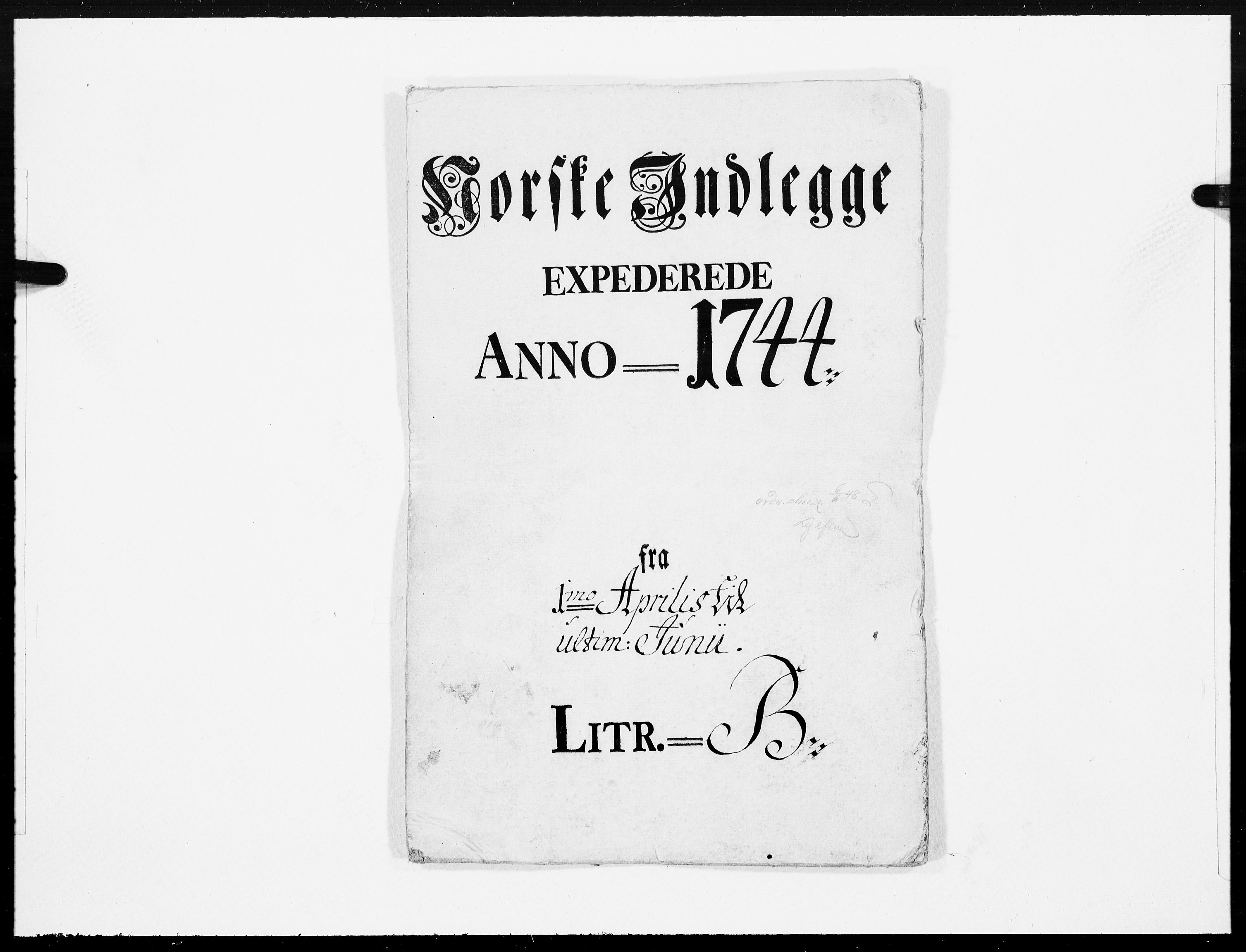 Danske Kanselli 1572-1799, AV/RA-EA-3023/F/Fc/Fcc/Fcca/L0139: Norske innlegg 1572-1799, 1744, s. 235