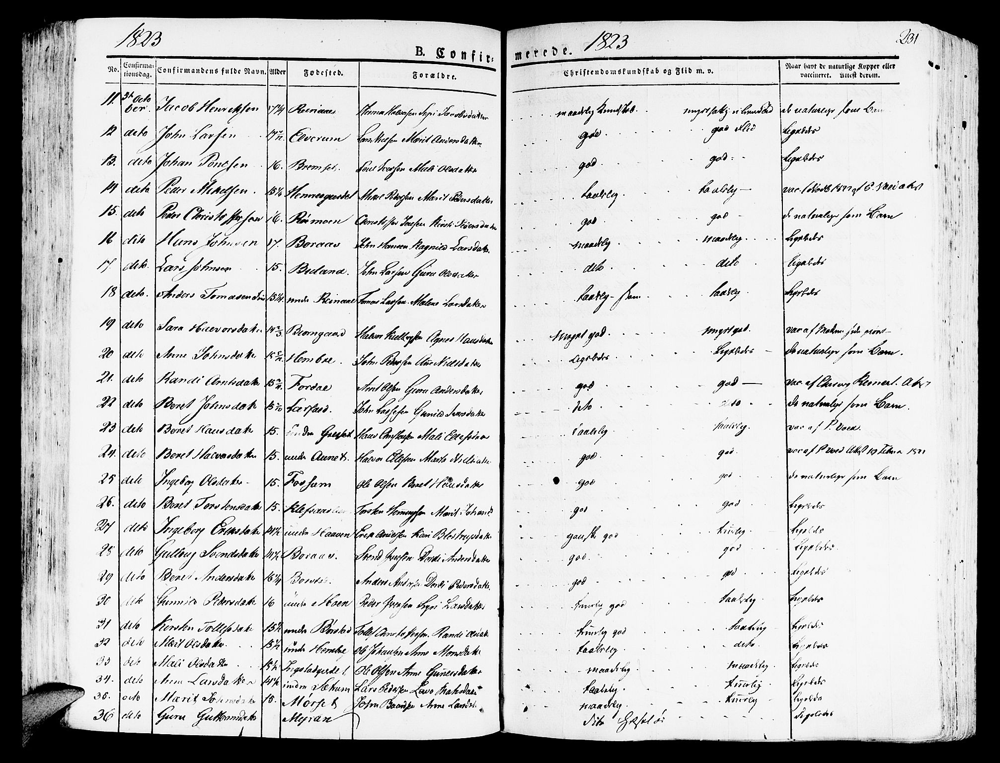 Ministerialprotokoller, klokkerbøker og fødselsregistre - Nord-Trøndelag, SAT/A-1458/709/L0070: Ministerialbok nr. 709A10, 1820-1832, s. 231