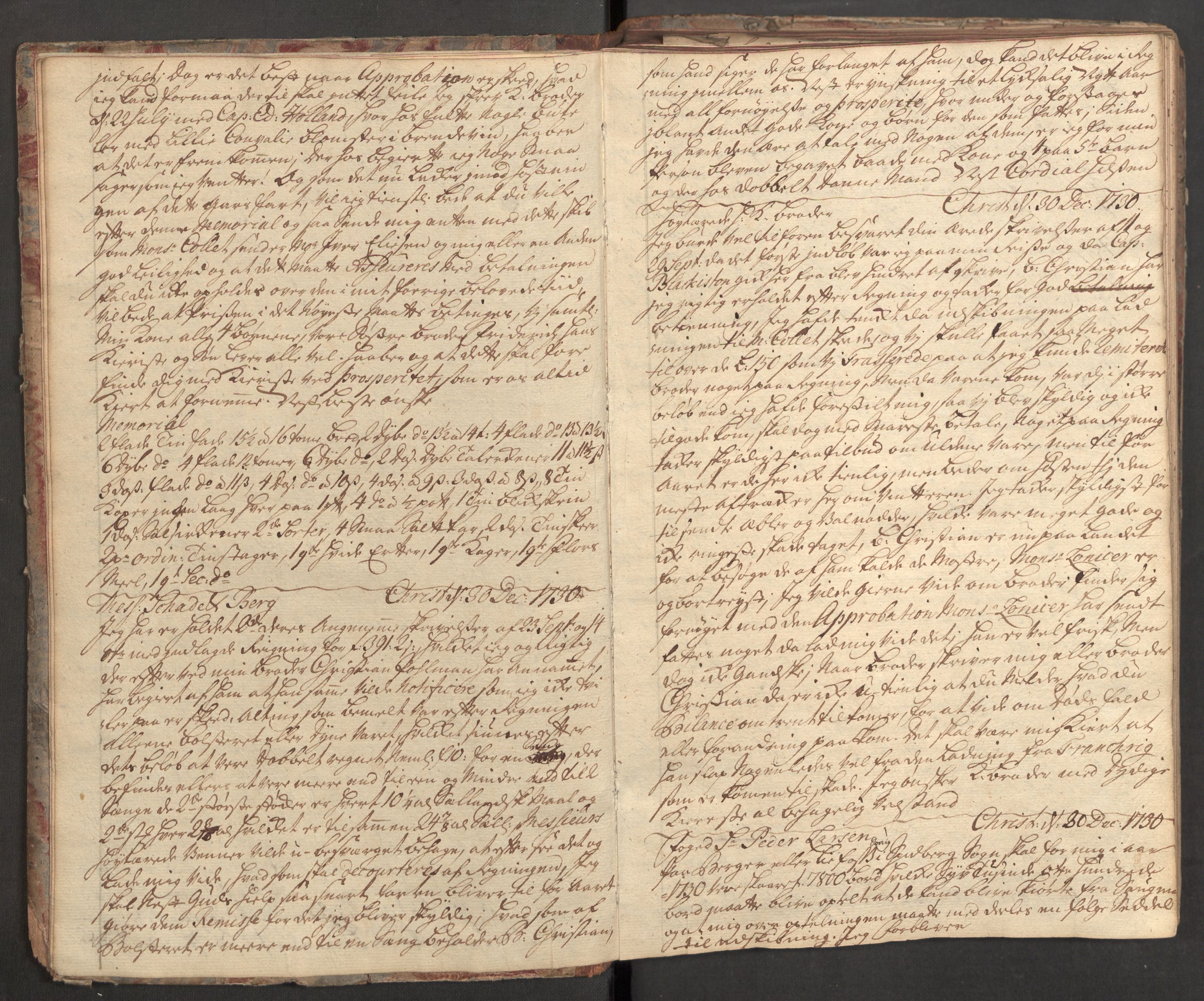 Rentekammeret inntil 1814, Realistisk ordnet avdeling, RA/EA-4070/Kh/L0004: [R2]: Kjøpmann Johan Pohlmands kopibok, 1730-1734, s. 5