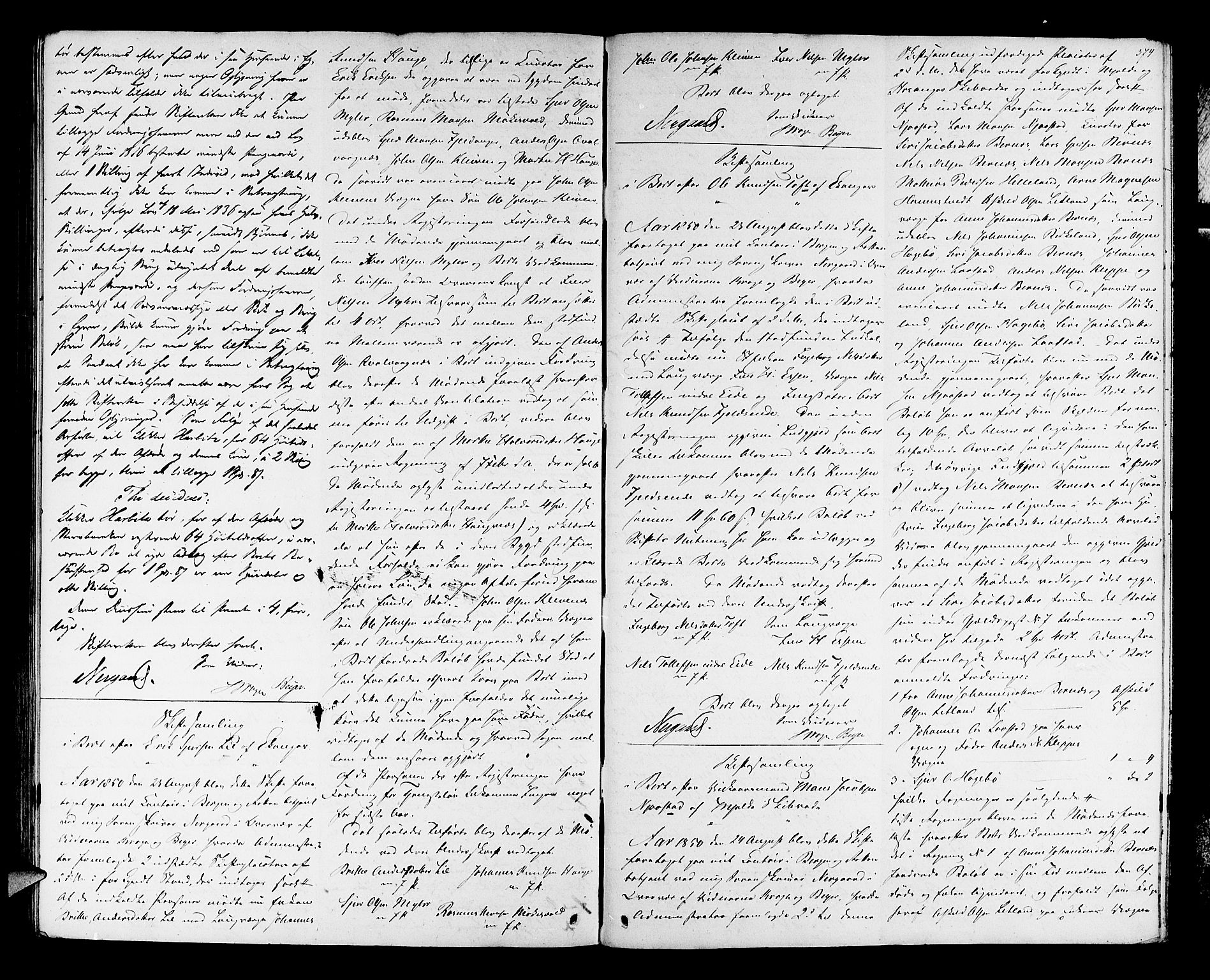 Nordhordland sorenskrivar, AV/SAB-A-2901/1/H/Hd/Hda/L0003: Skifteutlodningsprotokollar, 1846-1851, s. 373b-374a