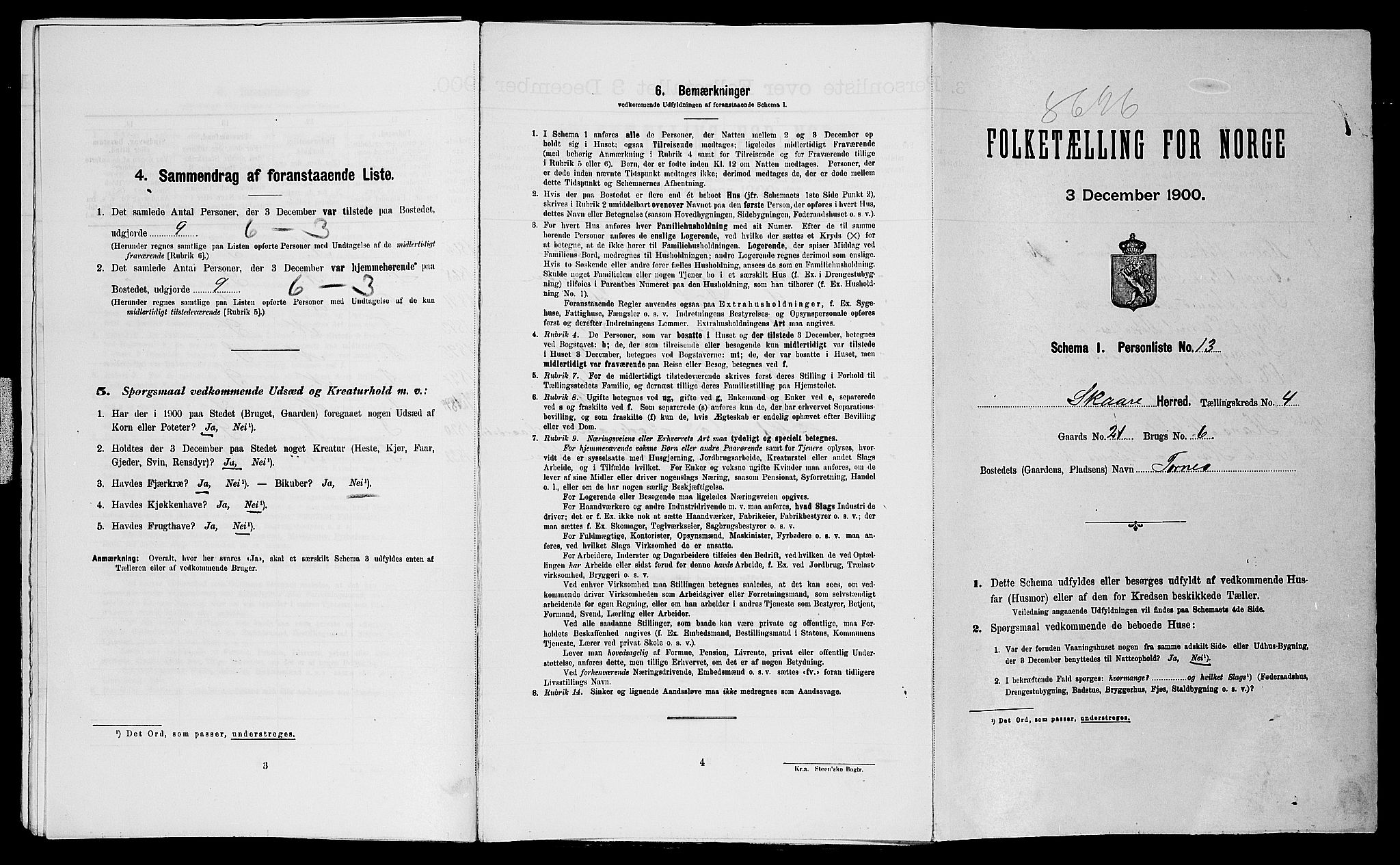 SAST, Folketelling 1900 for 1153 Skåre herred, 1900, s. 420