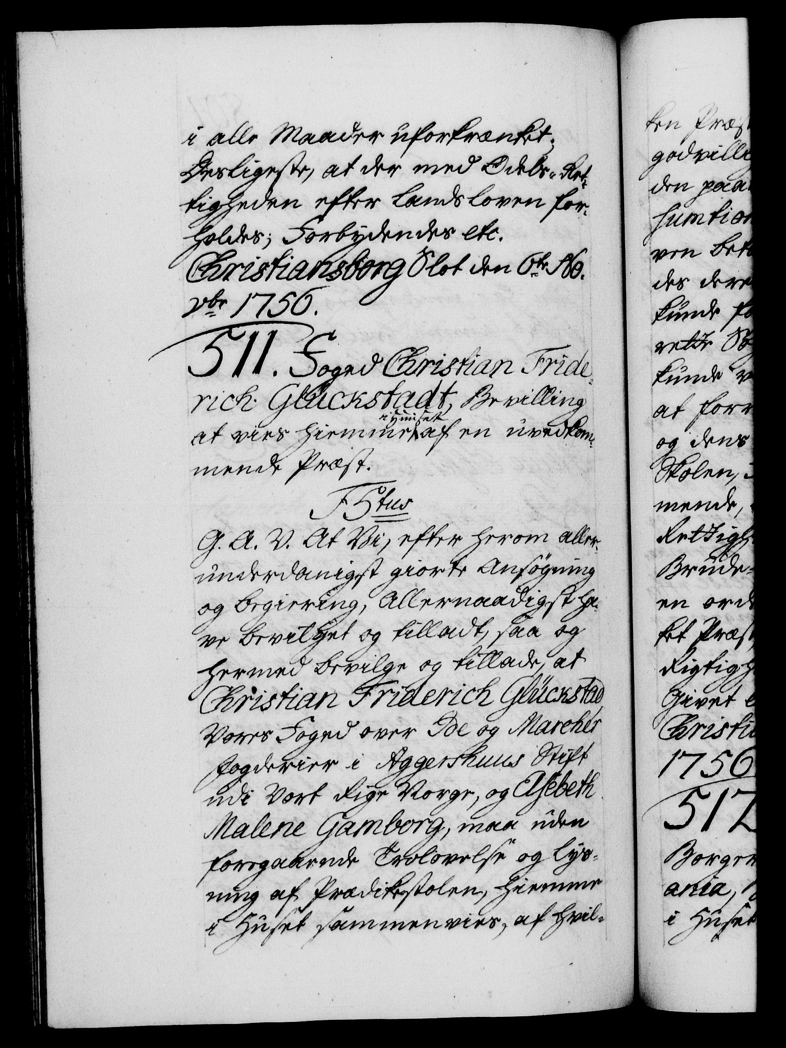 Danske Kanselli 1572-1799, RA/EA-3023/F/Fc/Fca/Fcaa/L0039: Norske registre, 1755-1756, s. 804b