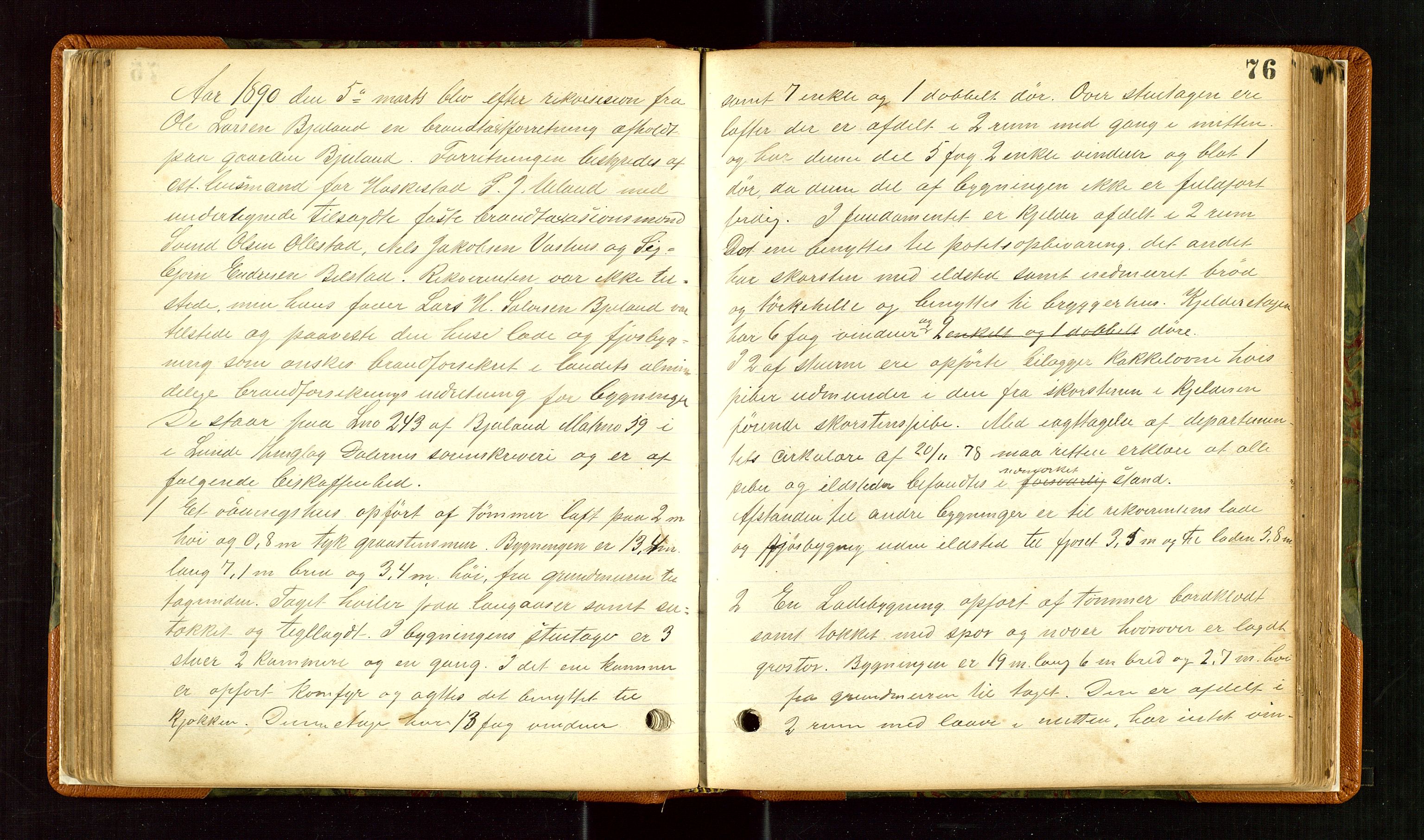 Heskestad lensmannskontor, AV/SAST-A-100304/Goa/L0001: "Brandtaxtprotokol", 1882-1951, s. 75b-76a