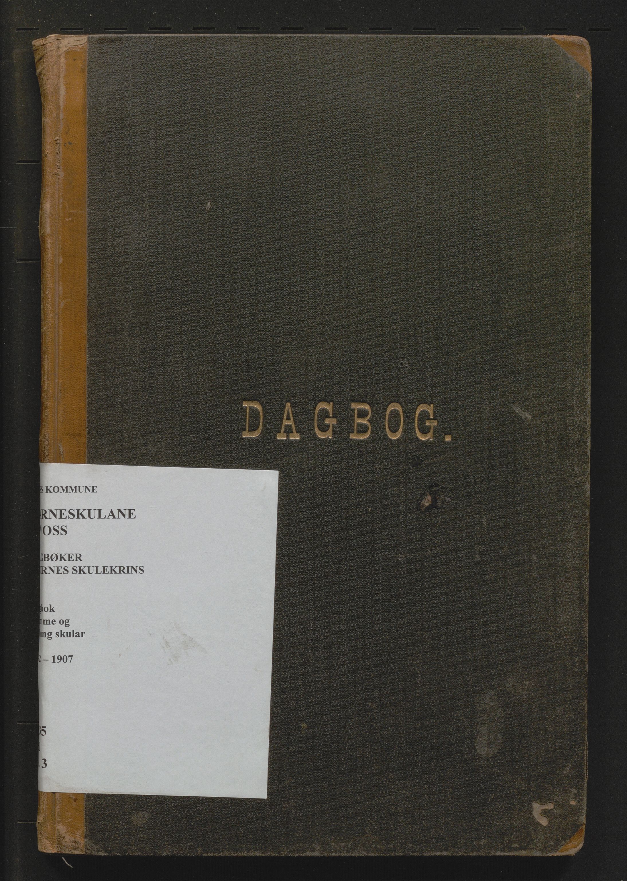 Voss kommune. Barneskulane, IKAH/1235-231/G/Gi/L0003: Dagbok for Glimme og Tillung skular m/inventarliste, 1892-1907
