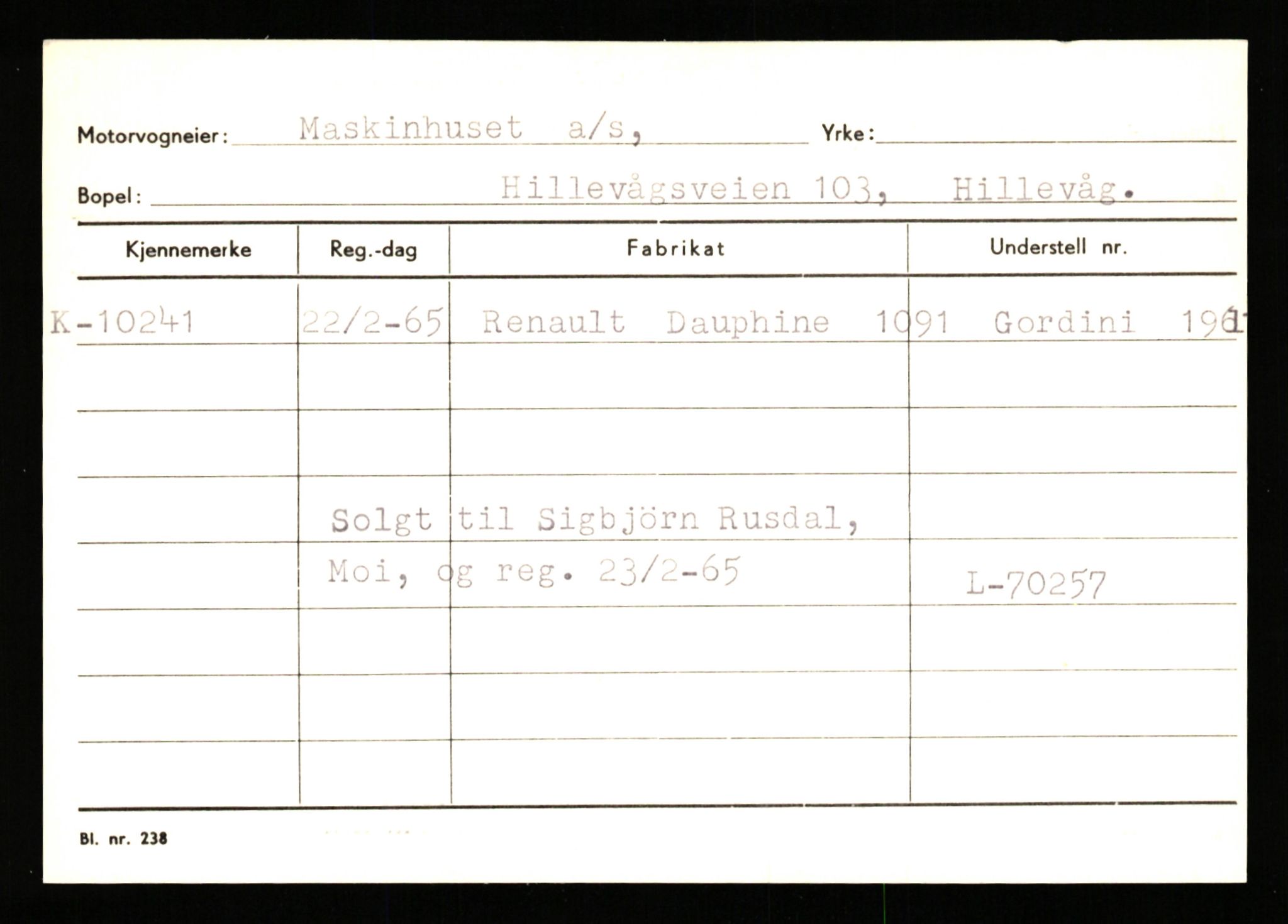 Stavanger trafikkstasjon, AV/SAST-A-101942/0/G/L0002: Registreringsnummer: 5791 - 10405, 1930-1971, s. 3054