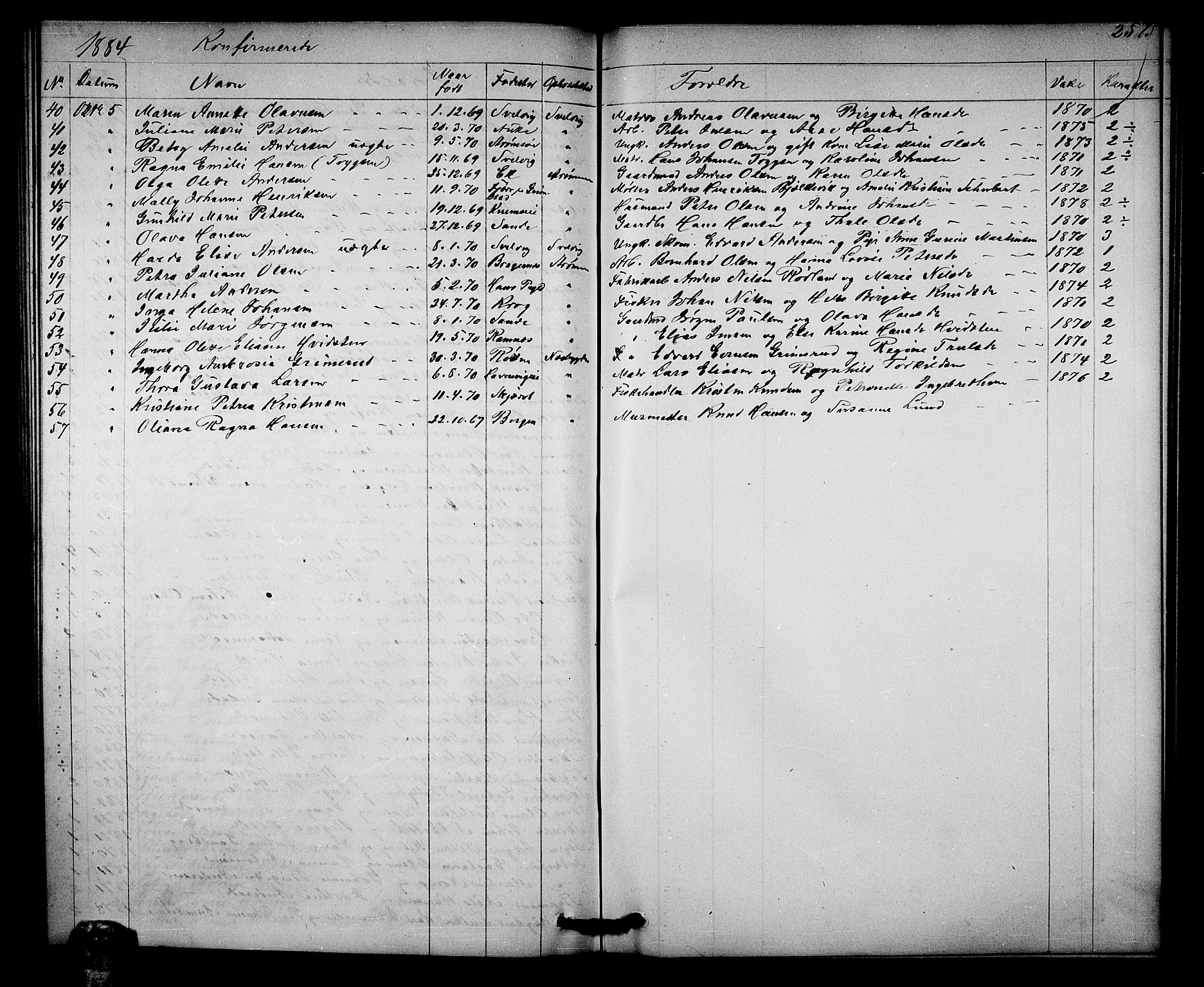 Strømm kirkebøker, AV/SAKO-A-322/G/Ga/L0001: Klokkerbok nr. I 1, 1861-1885, s. 257