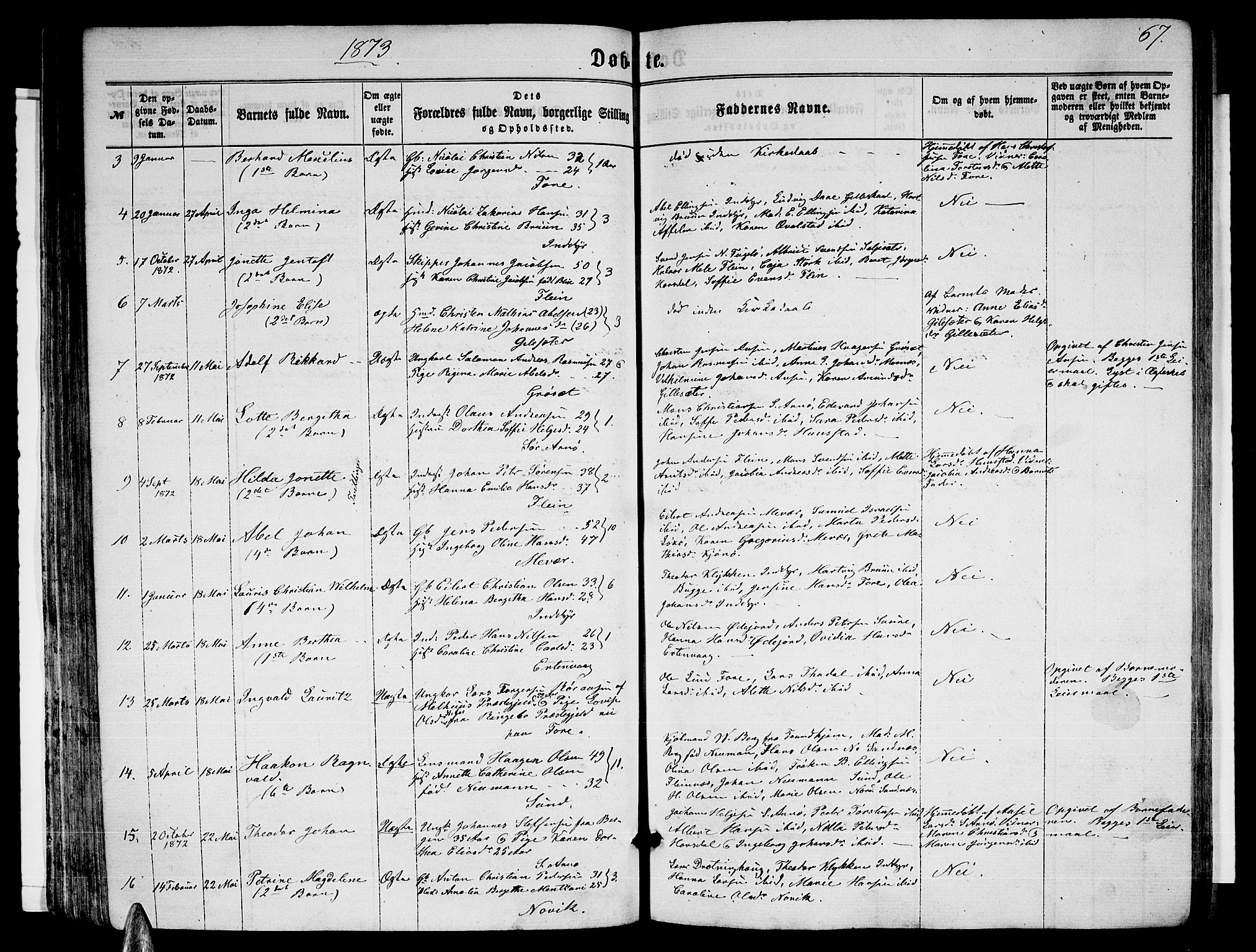 Ministerialprotokoller, klokkerbøker og fødselsregistre - Nordland, AV/SAT-A-1459/805/L0107: Klokkerbok nr. 805C03, 1862-1885, s. 67