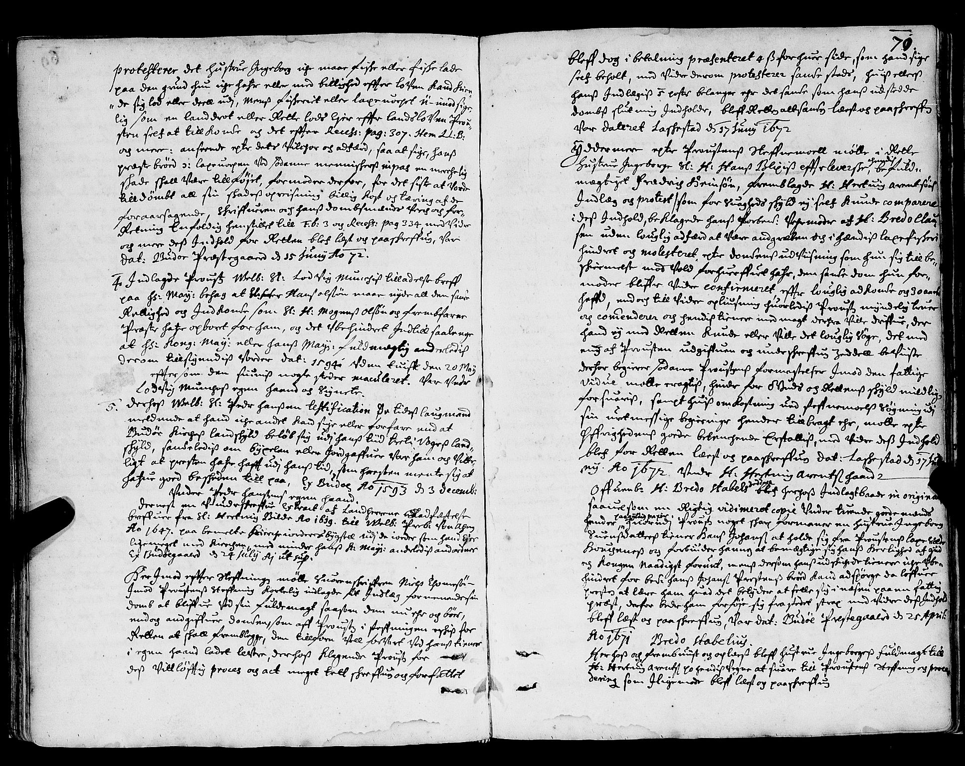 Nordland og Finnmarks lagstol, SAT/A-5608/X/L0002: Justisprotokoll, 1666-1690, s. 70