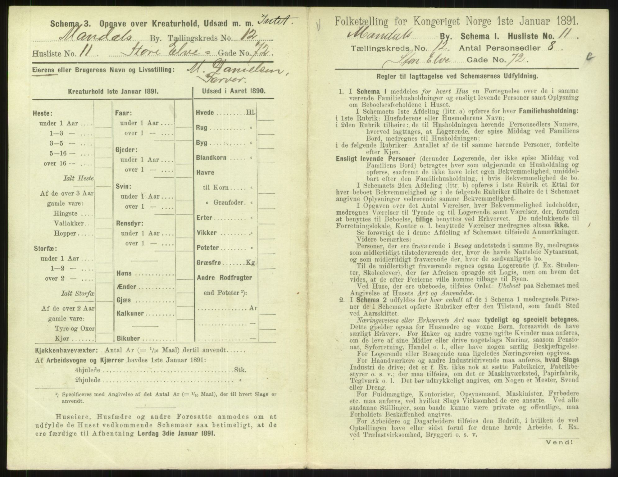 RA, Folketelling 1891 for 1002 Mandal ladested, 1891, s. 577