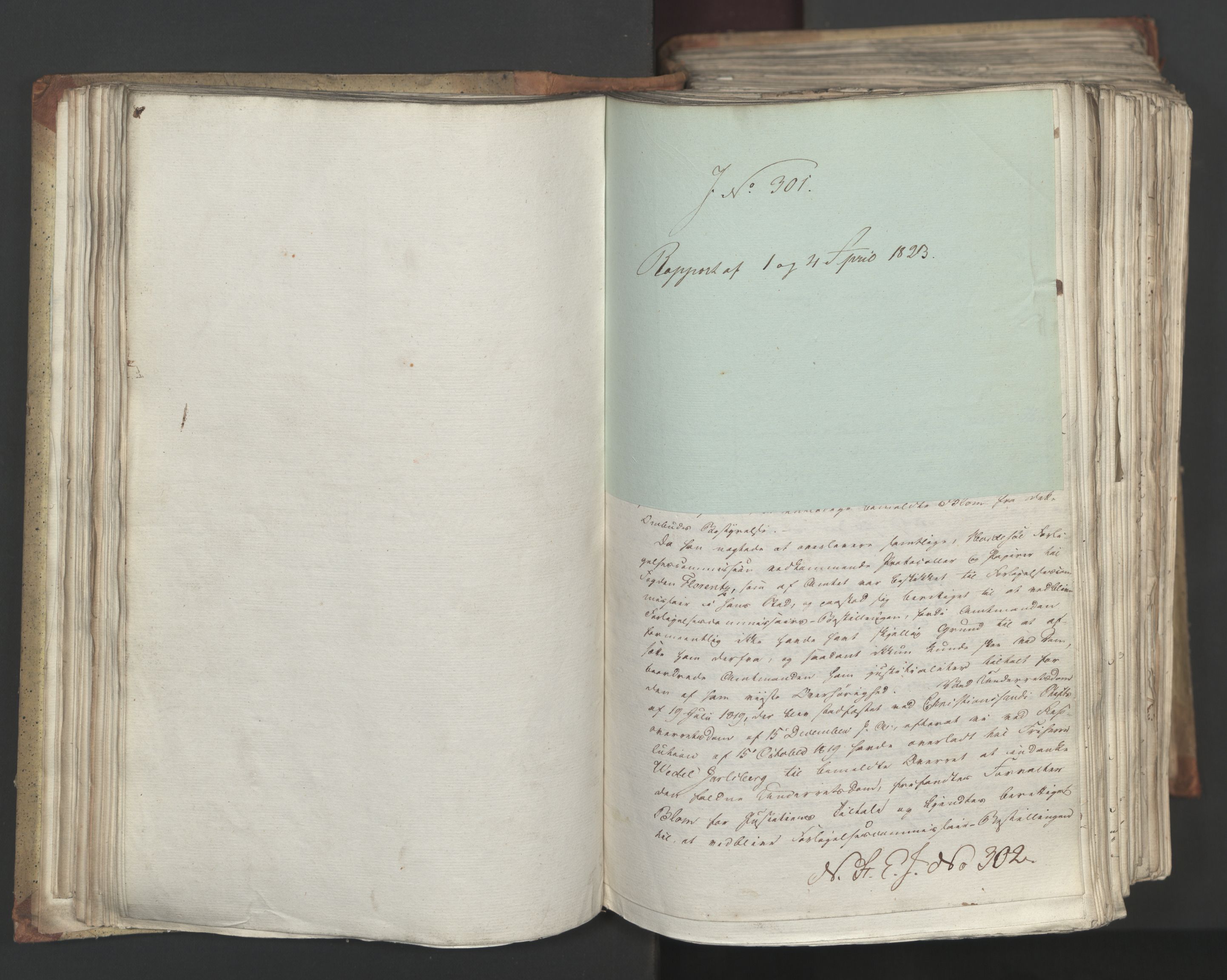 Statsrådsavdelingen i Stockholm, AV/RA-S-1003/D/Da/L0034: Regjeringsinnstillinger nr. 275-540, 1823, s. 97