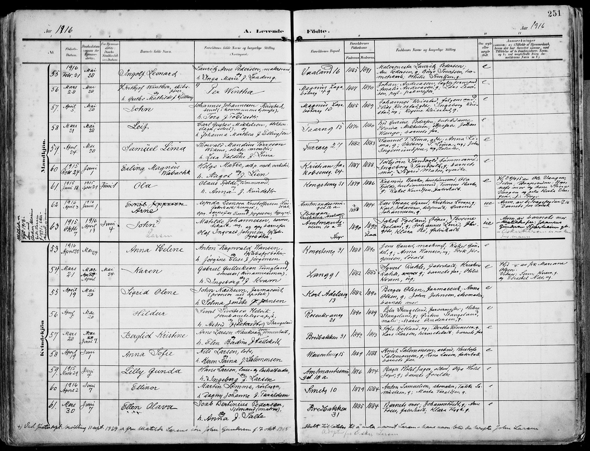 St. Petri sokneprestkontor, AV/SAST-A-101813/002/A/L0005: Ministerialbok nr. A 23, 1902-1918, s. 251