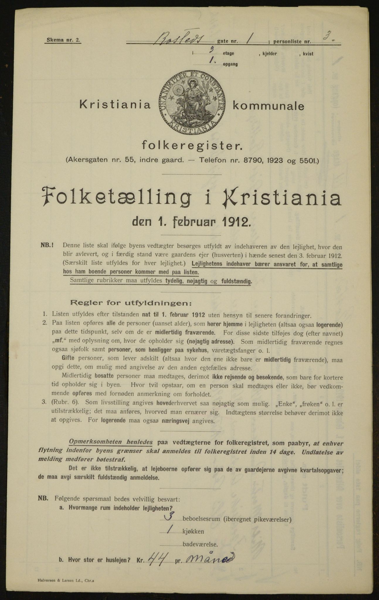 OBA, Kommunal folketelling 1.2.1912 for Kristiania, 1912, s. 84260