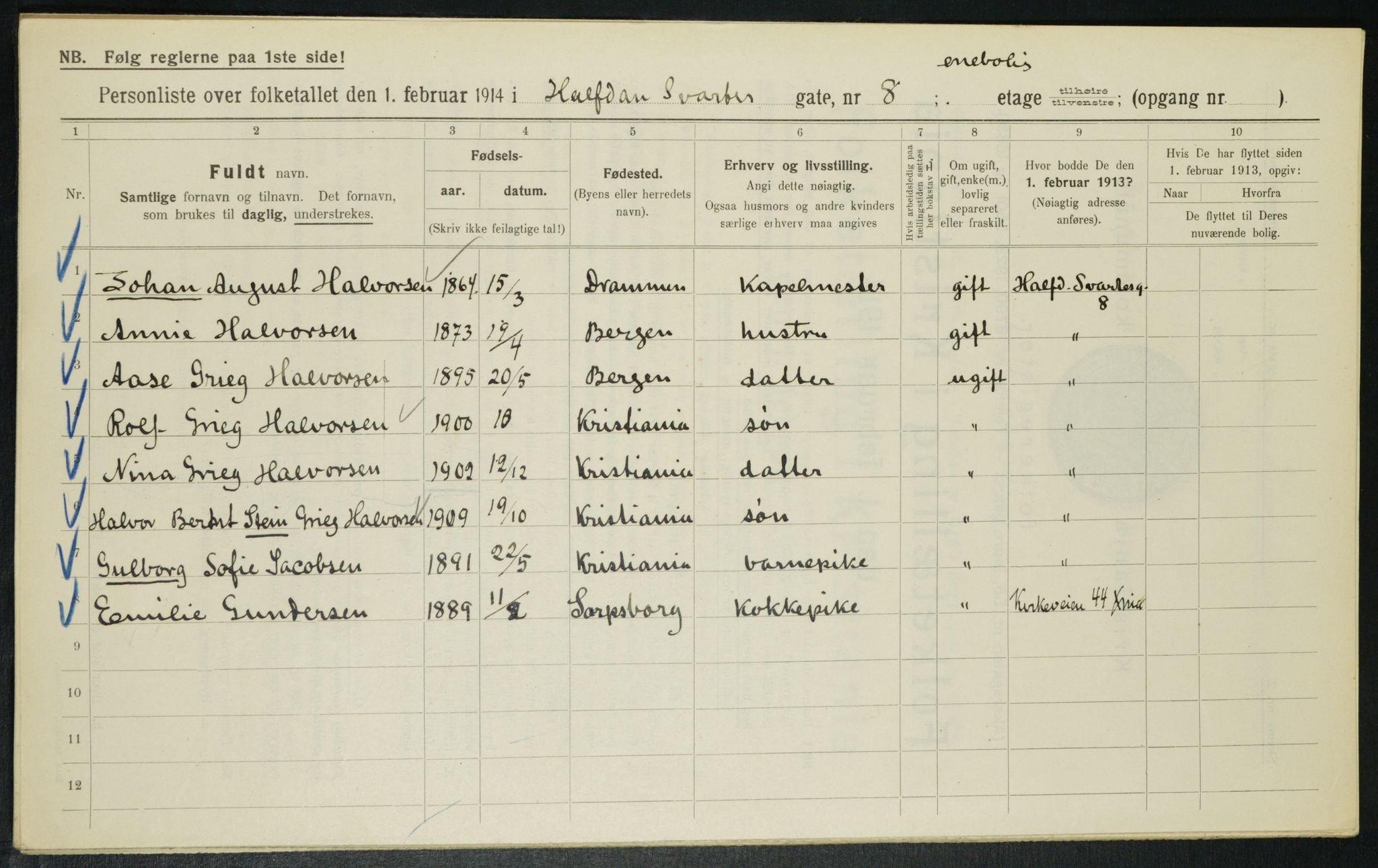 OBA, Kommunal folketelling 1.2.1914 for Kristiania, 1914, s. 34224