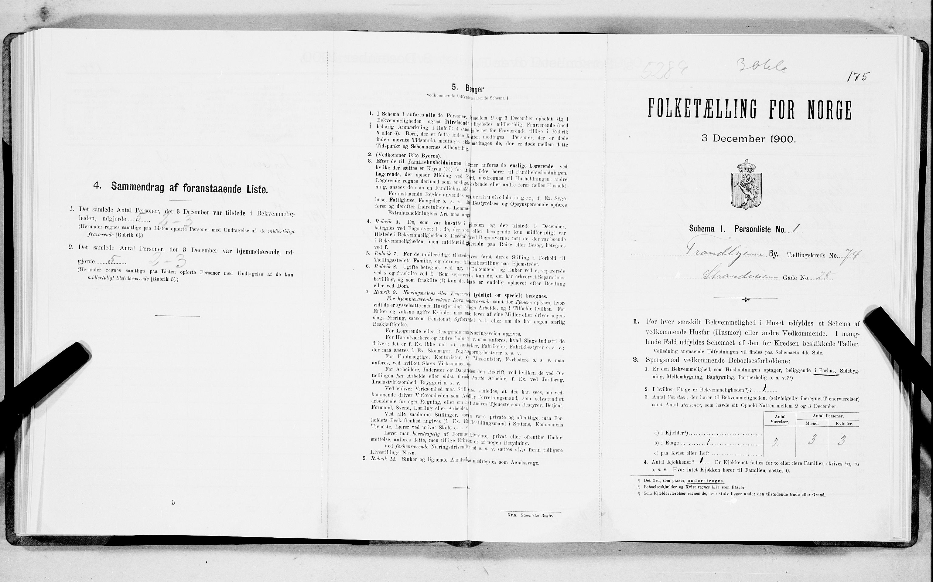 SAT, Folketelling 1900 for 1601 Trondheim kjøpstad, 1900, s. 14605