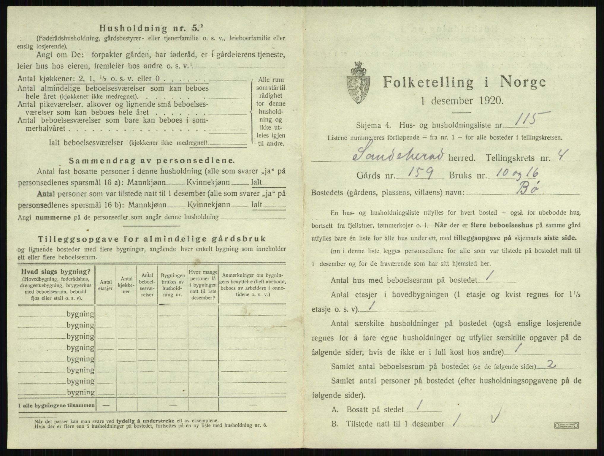 SAKO, Folketelling 1920 for 0724 Sandeherred herred, 1920, s. 862