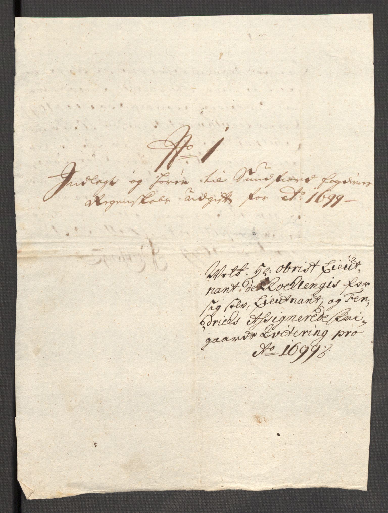 Rentekammeret inntil 1814, Reviderte regnskaper, Fogderegnskap, RA/EA-4092/R53/L3424: Fogderegnskap Sunn- og Nordfjord, 1699, s. 333