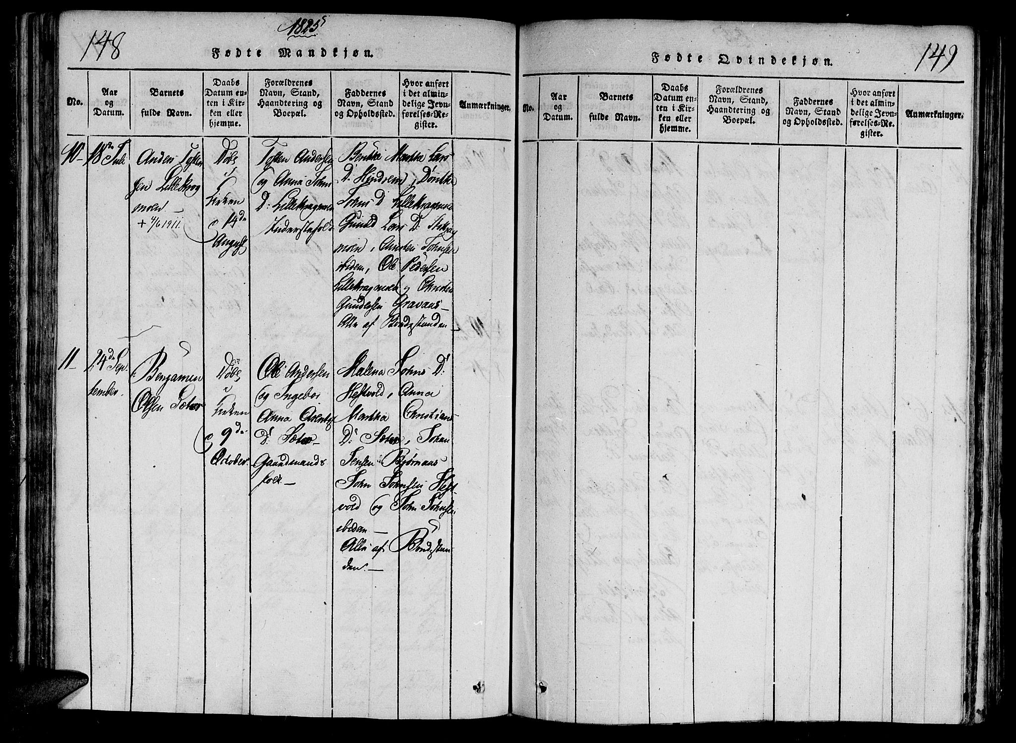 Ministerialprotokoller, klokkerbøker og fødselsregistre - Nord-Trøndelag, SAT/A-1458/701/L0005: Ministerialbok nr. 701A05 /2, 1816-1825, s. 148-149
