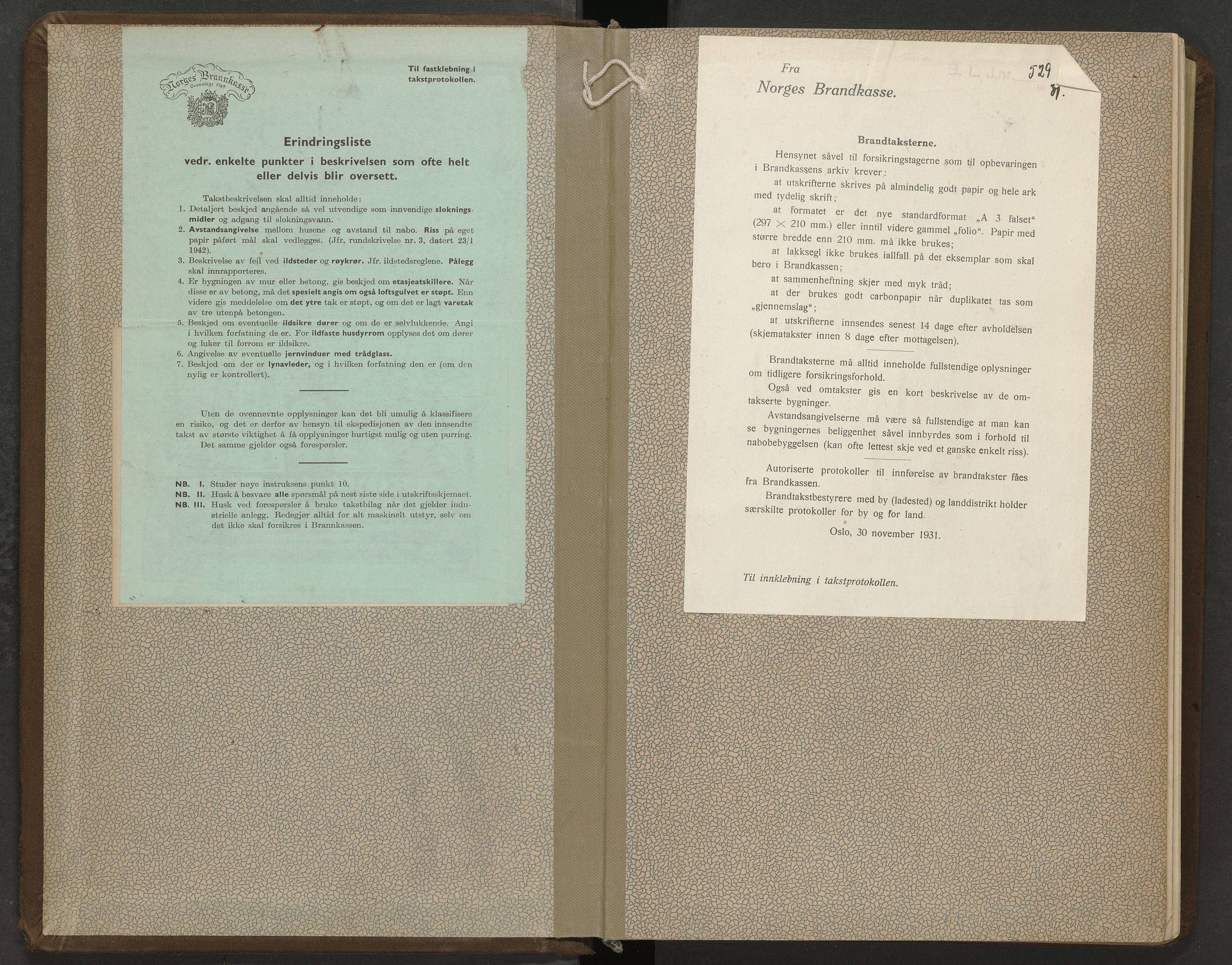 Haug og Bakke lensmannskontor, SAKO/A-511/Y/Yb/Yba/L0003: Branntakstprotokoller, Bakke, 1925-1955