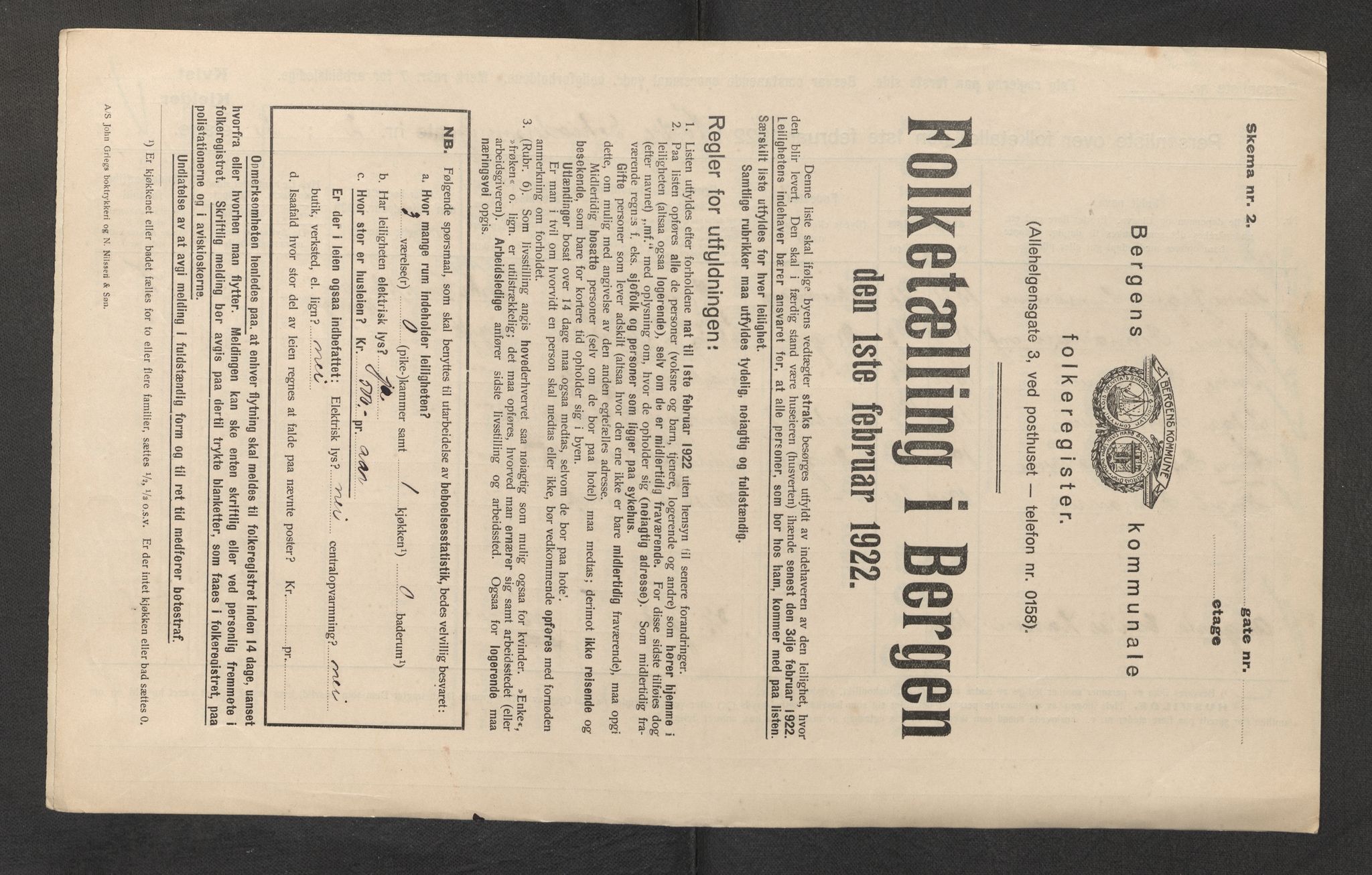 SAB, Kommunal folketelling 1922 for Bergen kjøpstad, 1922, s. 36088