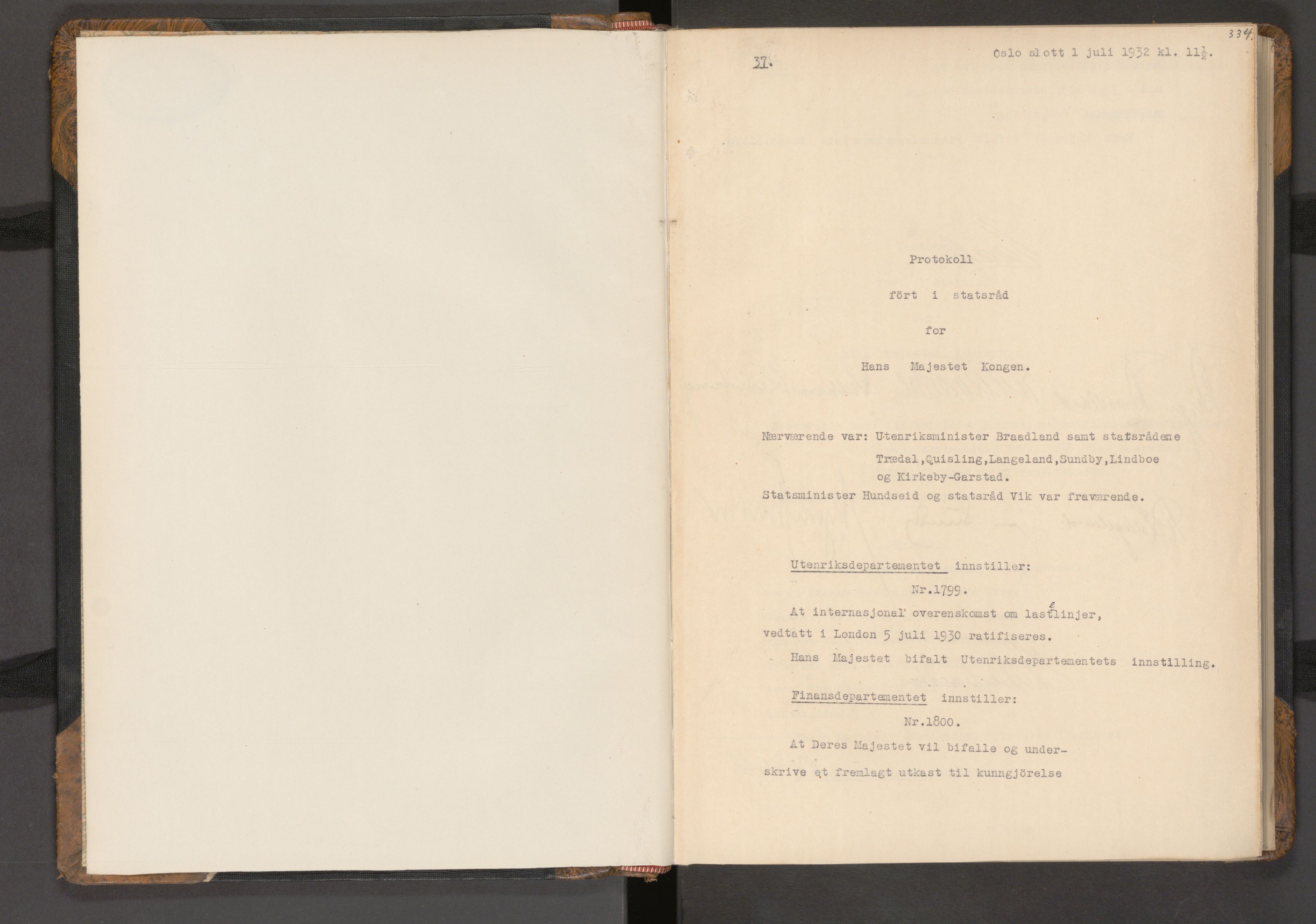 Statsrådssekretariatet, RA/S-1001/A/Ac/L0098: Kgl. res. nr. 1799-3097, 1932